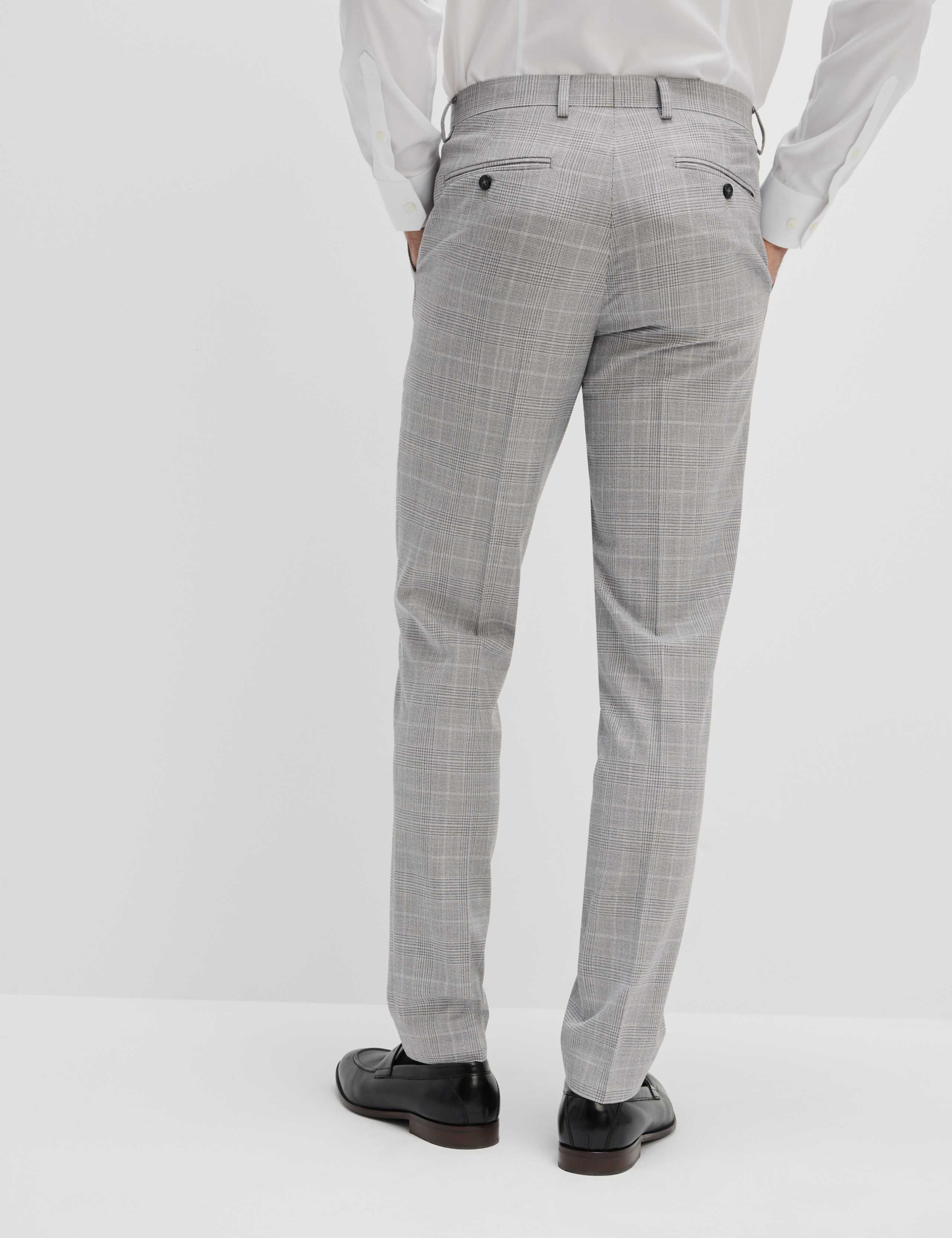 Slim Fit Prince of Wales Check Suit Trousers 6 of 6