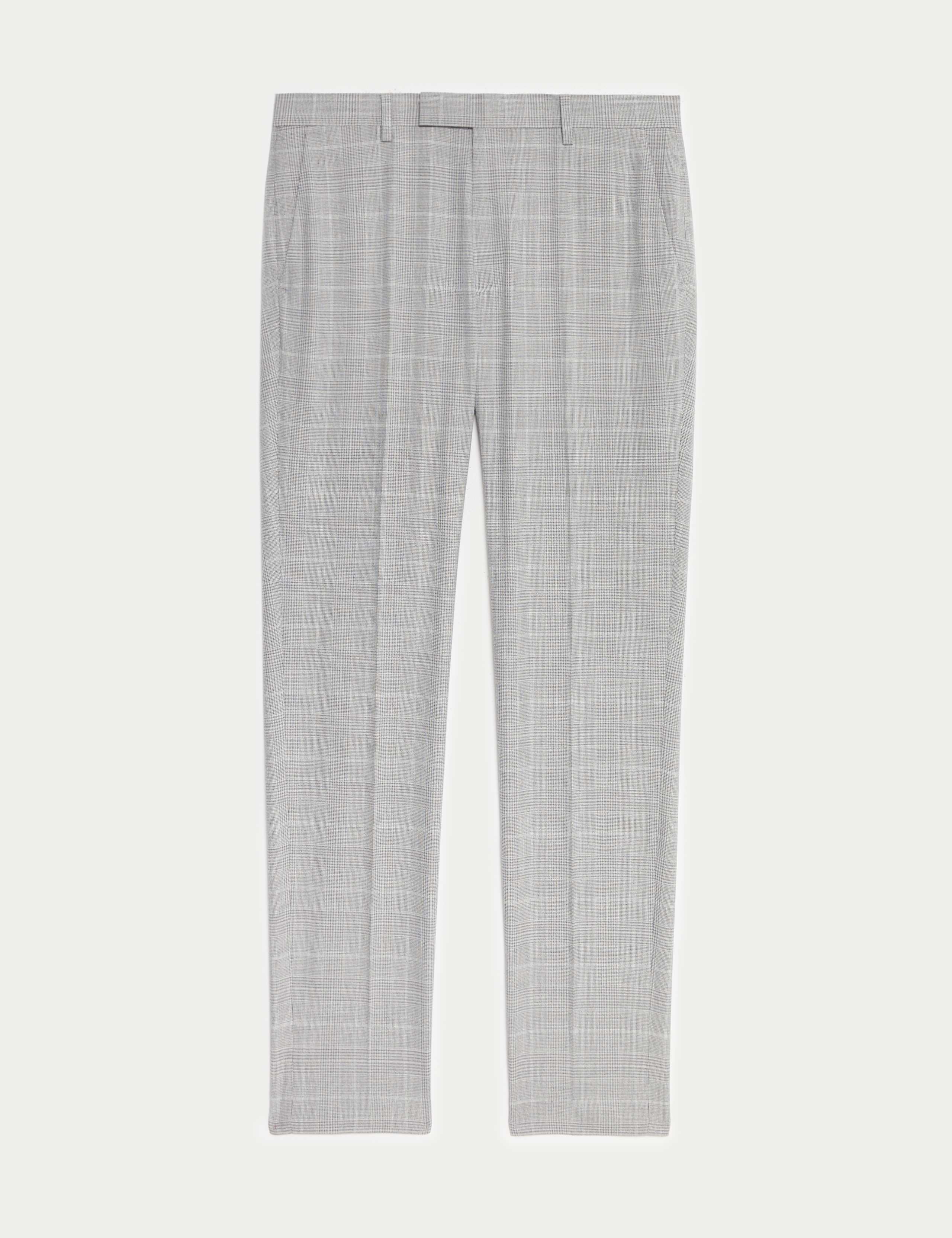 Slim Fit Prince of Wales Check Suit Trousers 2 of 6