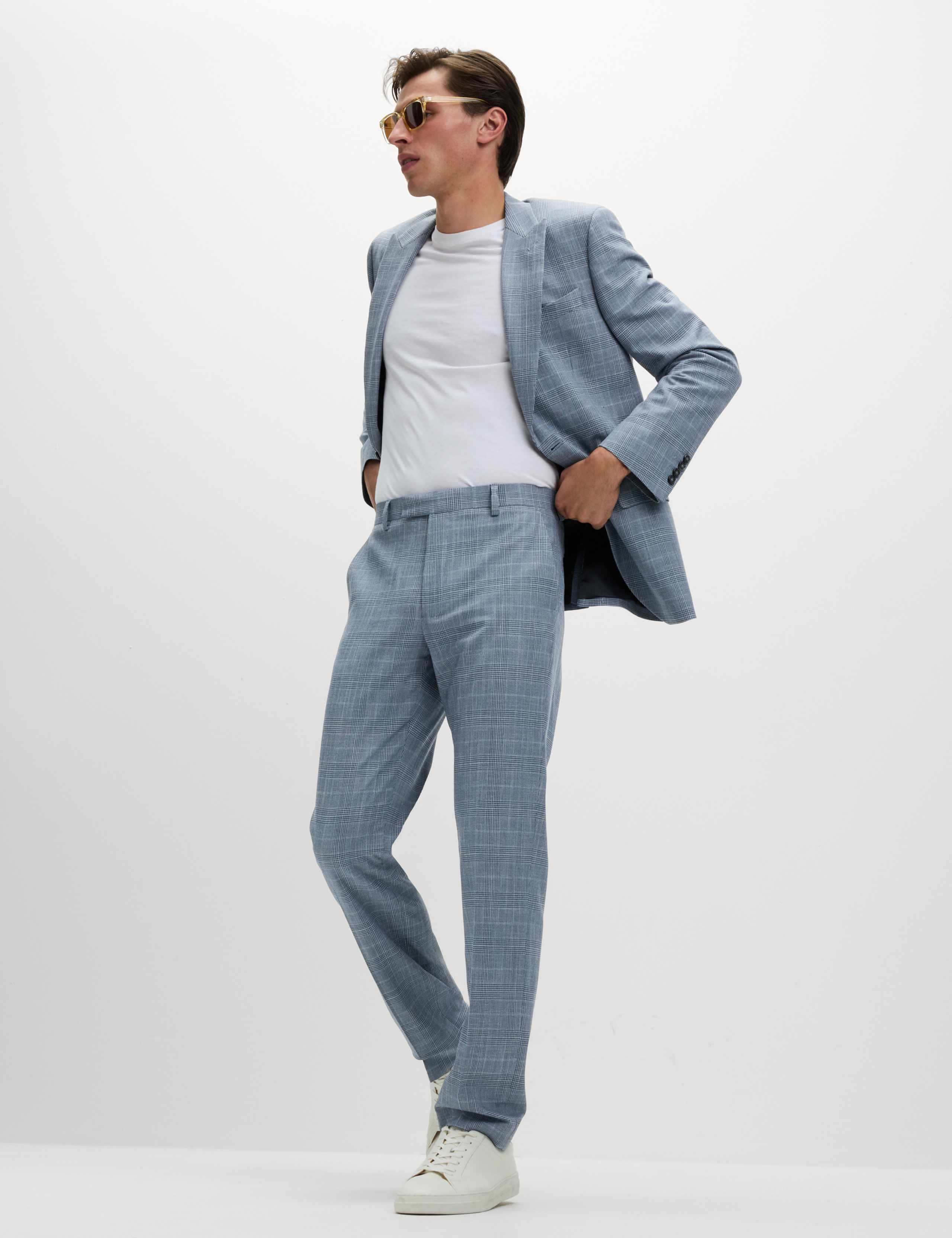Regular Fit Check Suit Trousers 5 of 7