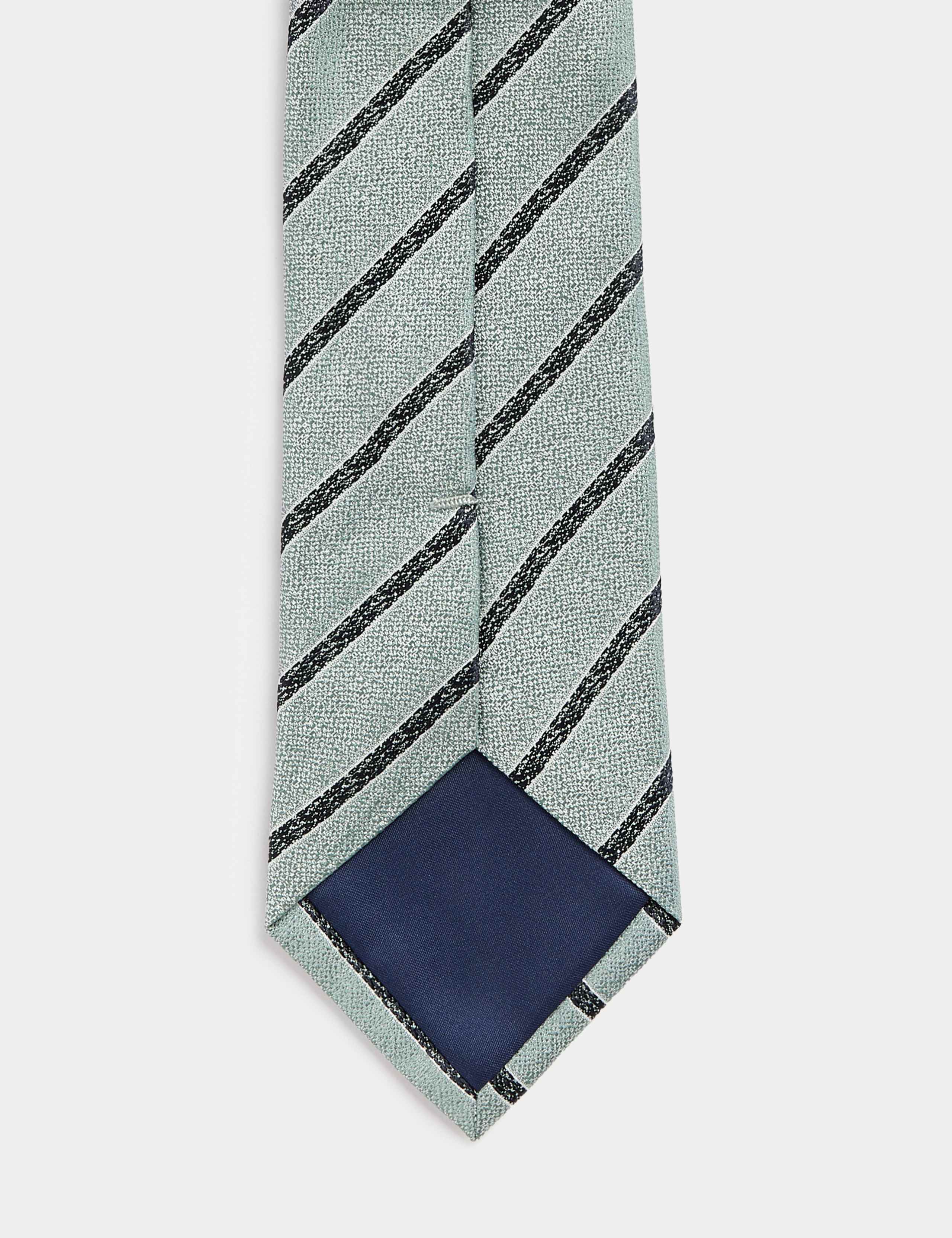 Pure Silk Striped Tie 2 of 2