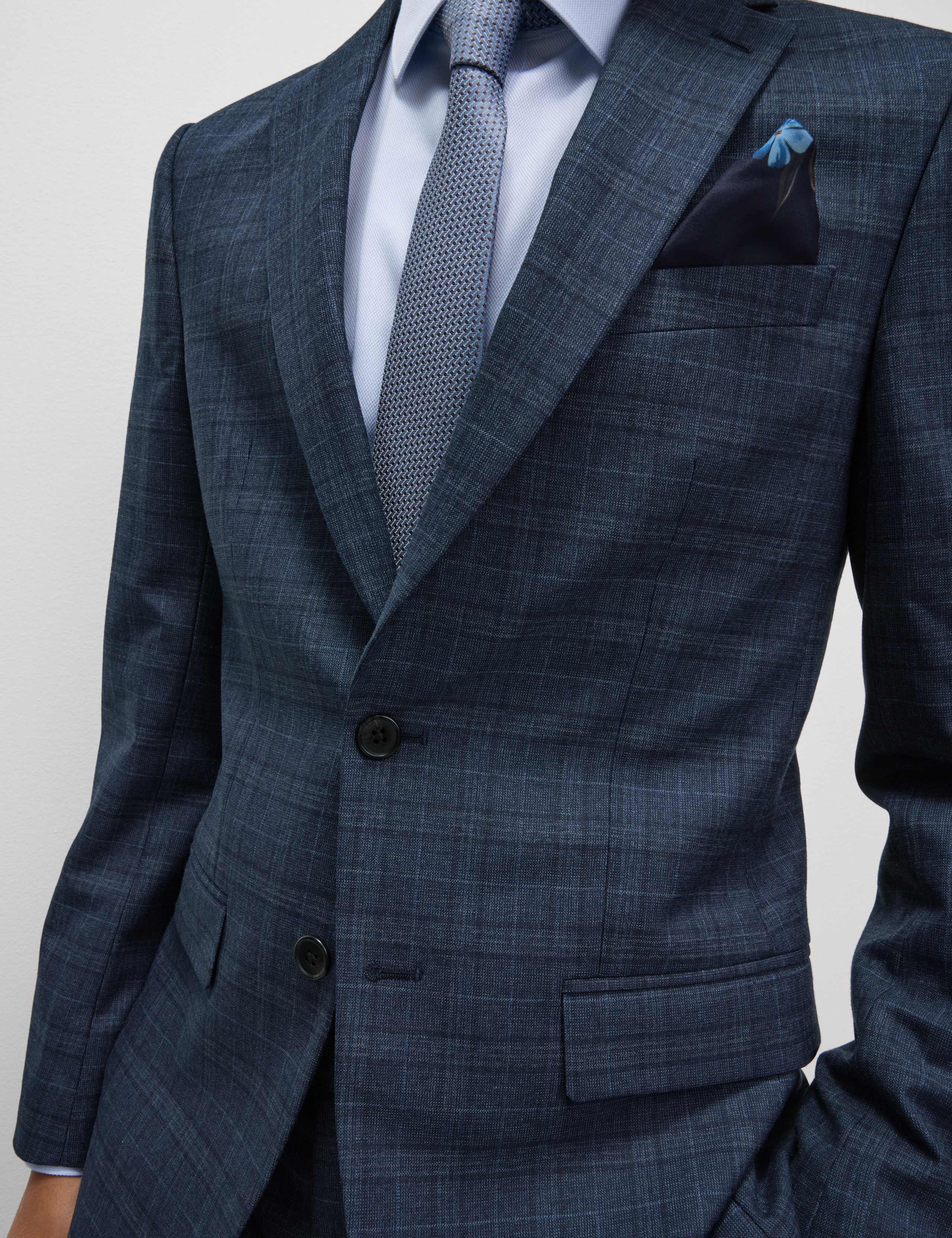 Slim Fit Check Suit Jacket 7 of 7