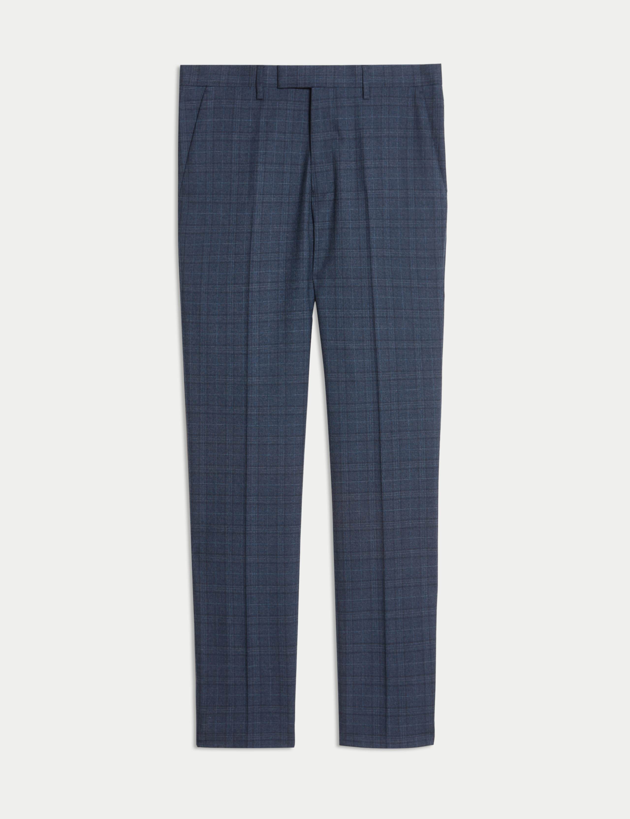 Slim Fit Check Suit Trousers 2 of 7