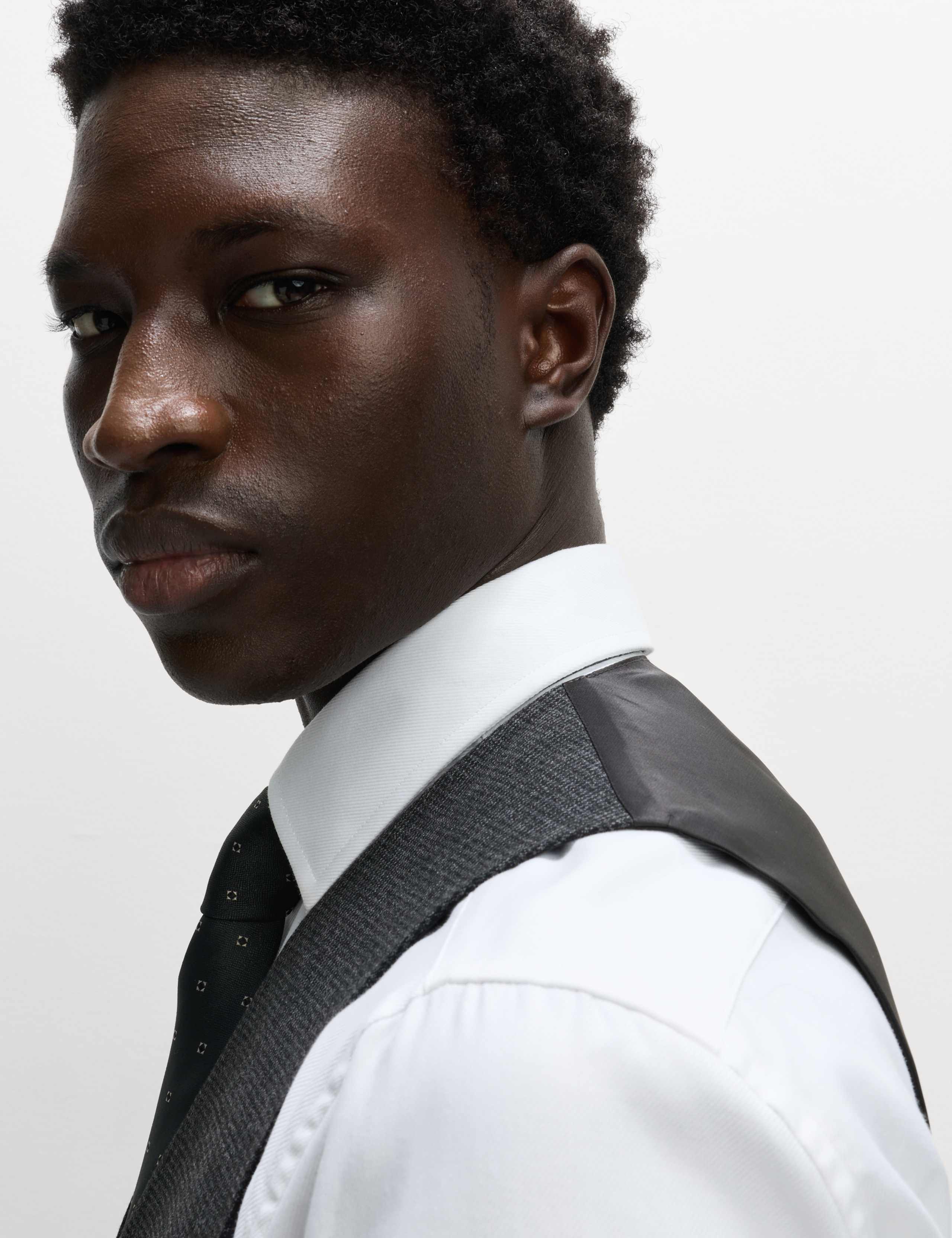 Slim Fit Puppytooth Stretch Waistcoat 5 of 6