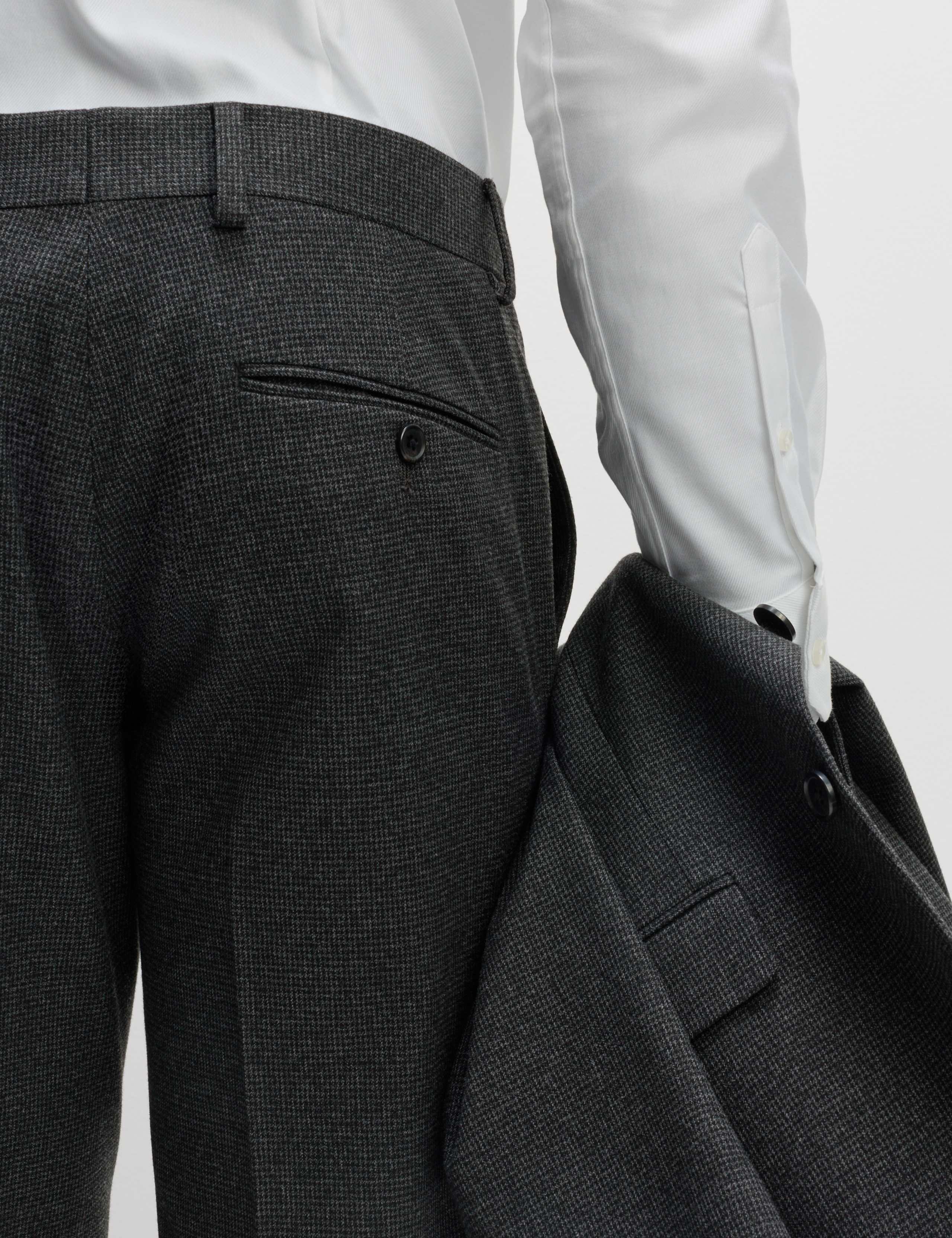 Slim Fit Puppytooth Stretch Suit Trousers 3 of 4