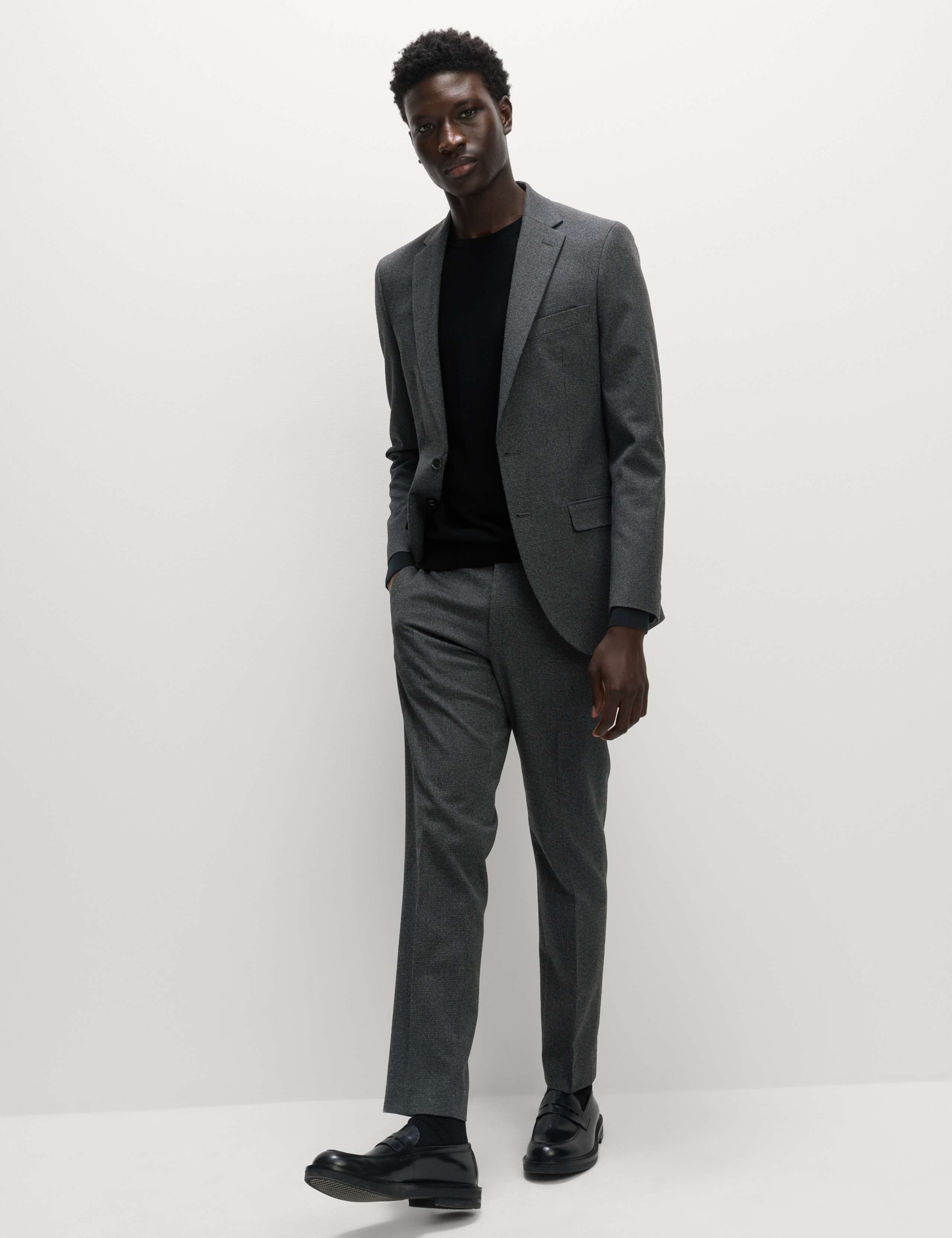 Slim Fit Puppytooth Stretch Suit Trousers 4 of 4