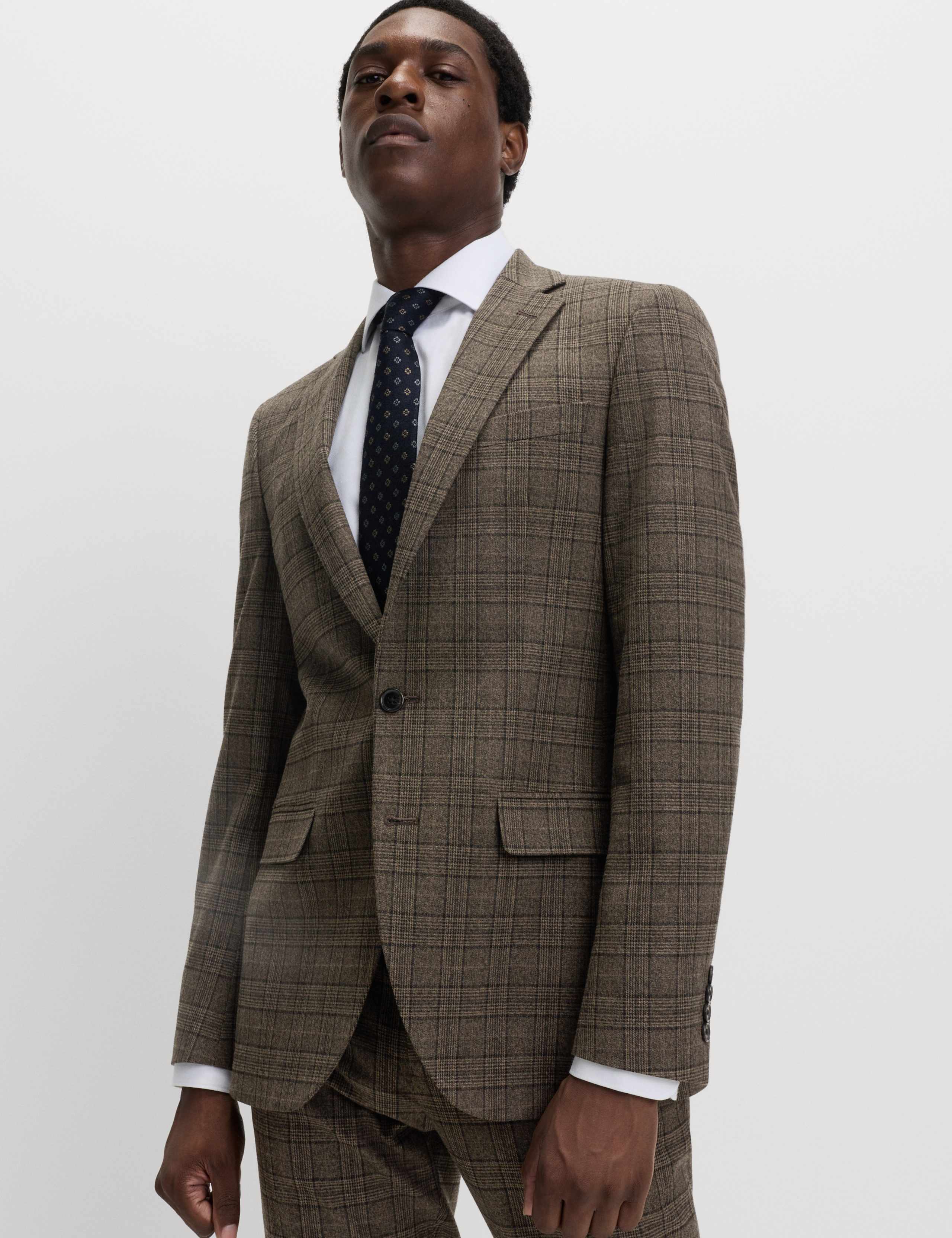 Slim Fit Check Suit Jacket 5 of 5