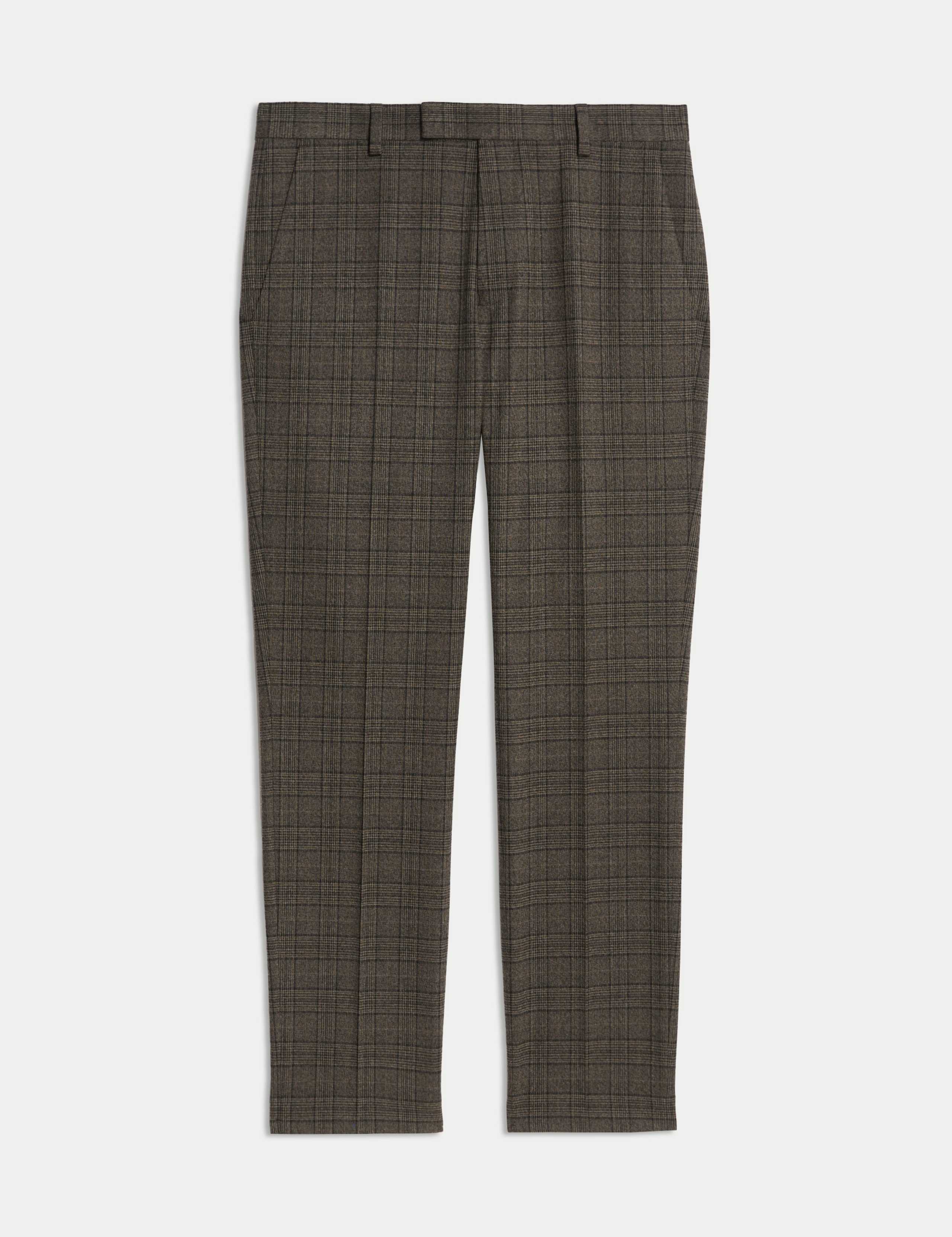 Slim Fit Prince of Wales Check Stretch Trousers 2 of 4