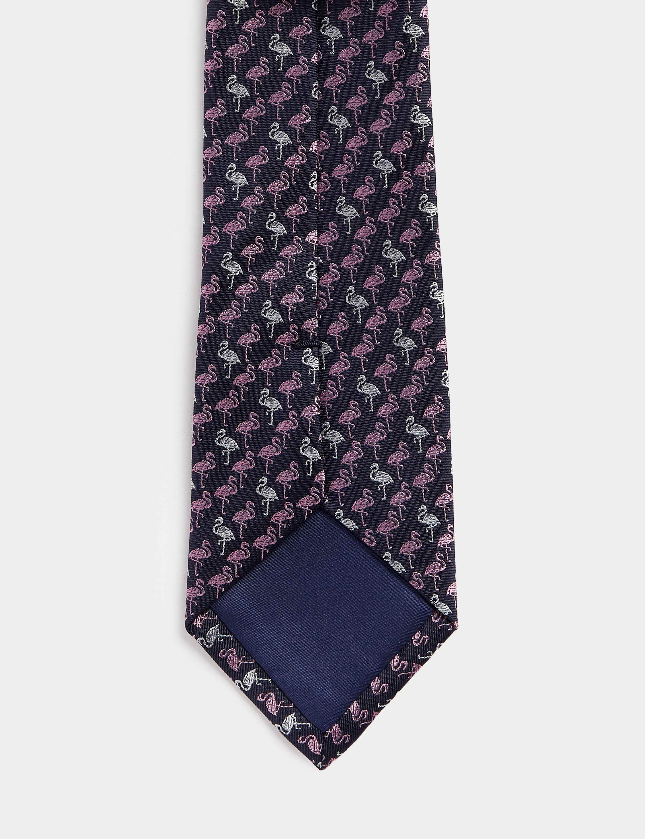 Flamingo Pure Silk Tie 2 of 2