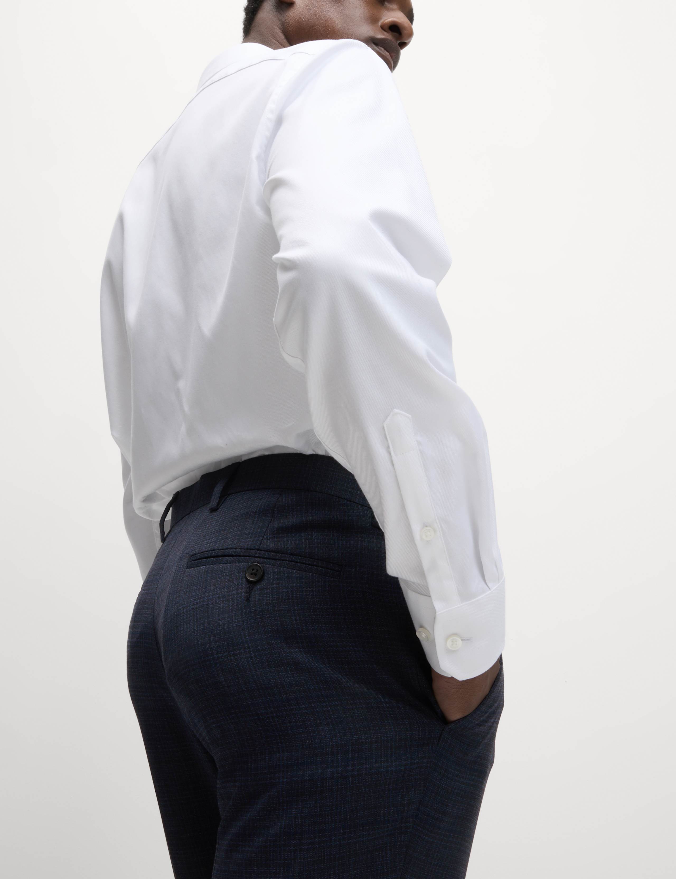 Slim Fit Check Stretch Suit Trousers 4 of 6