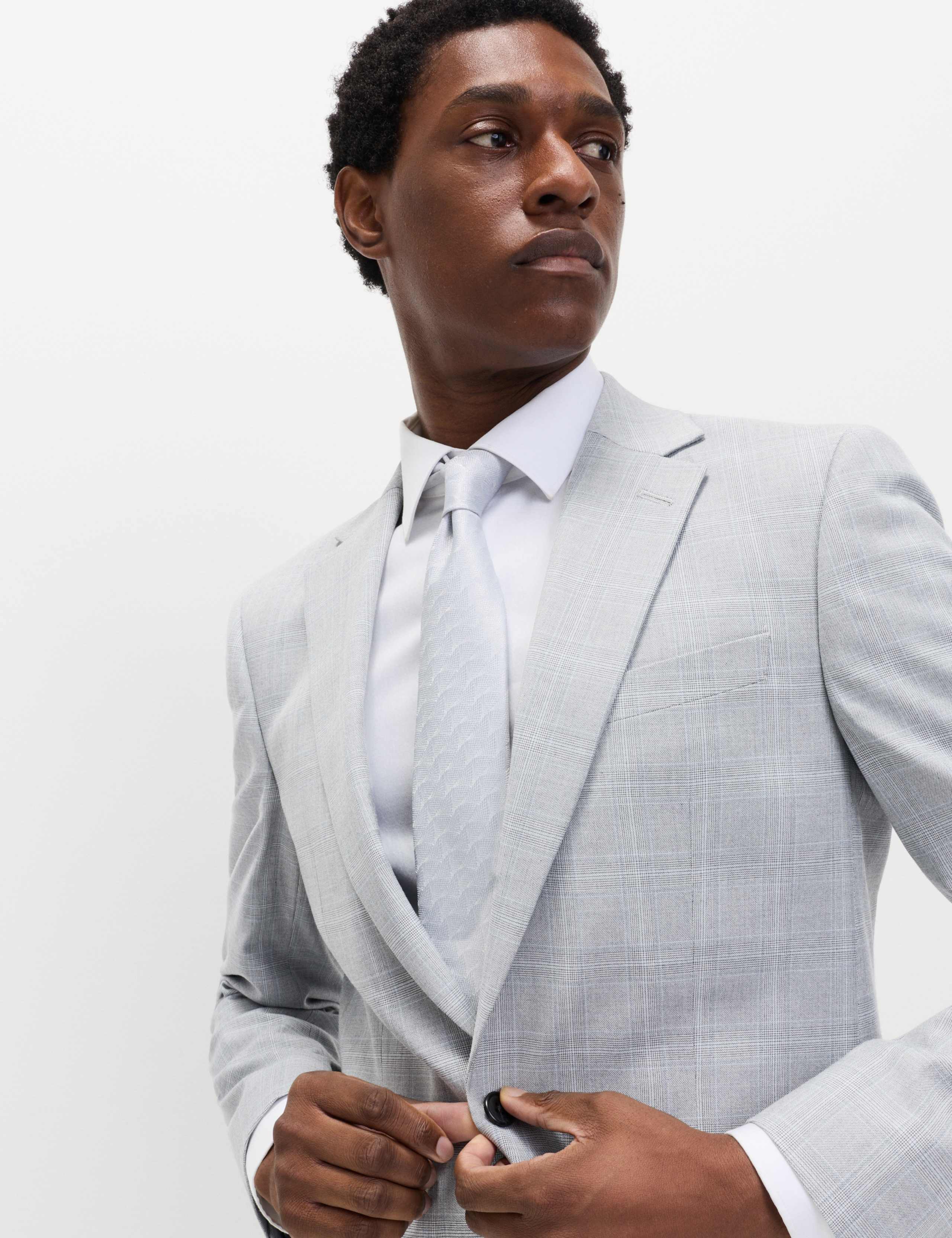 Regular Fit Check Stretch Suit Jacket 1 of 6