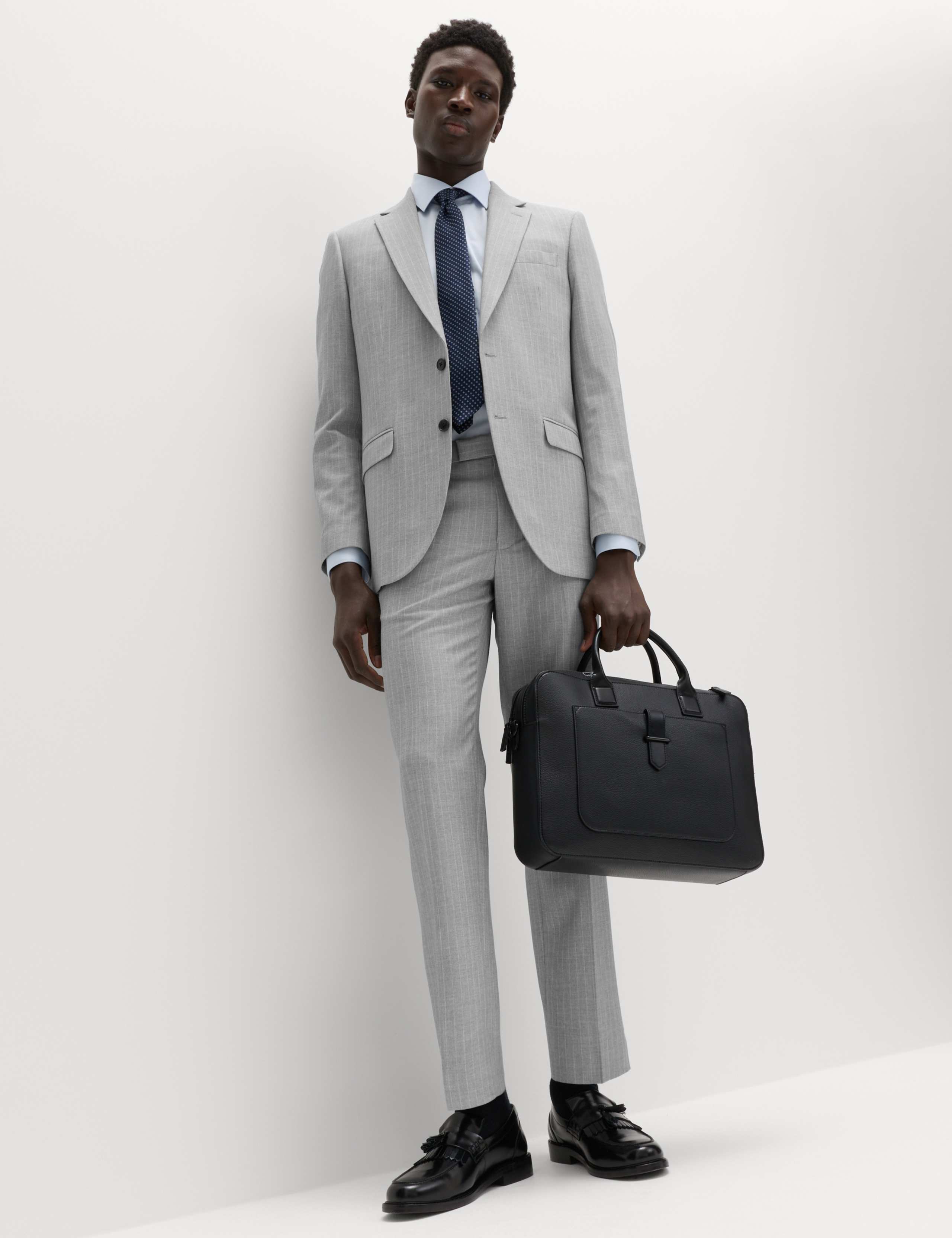 Regular Fit Pinstripe Stretch Suit Jacket 3 of 6