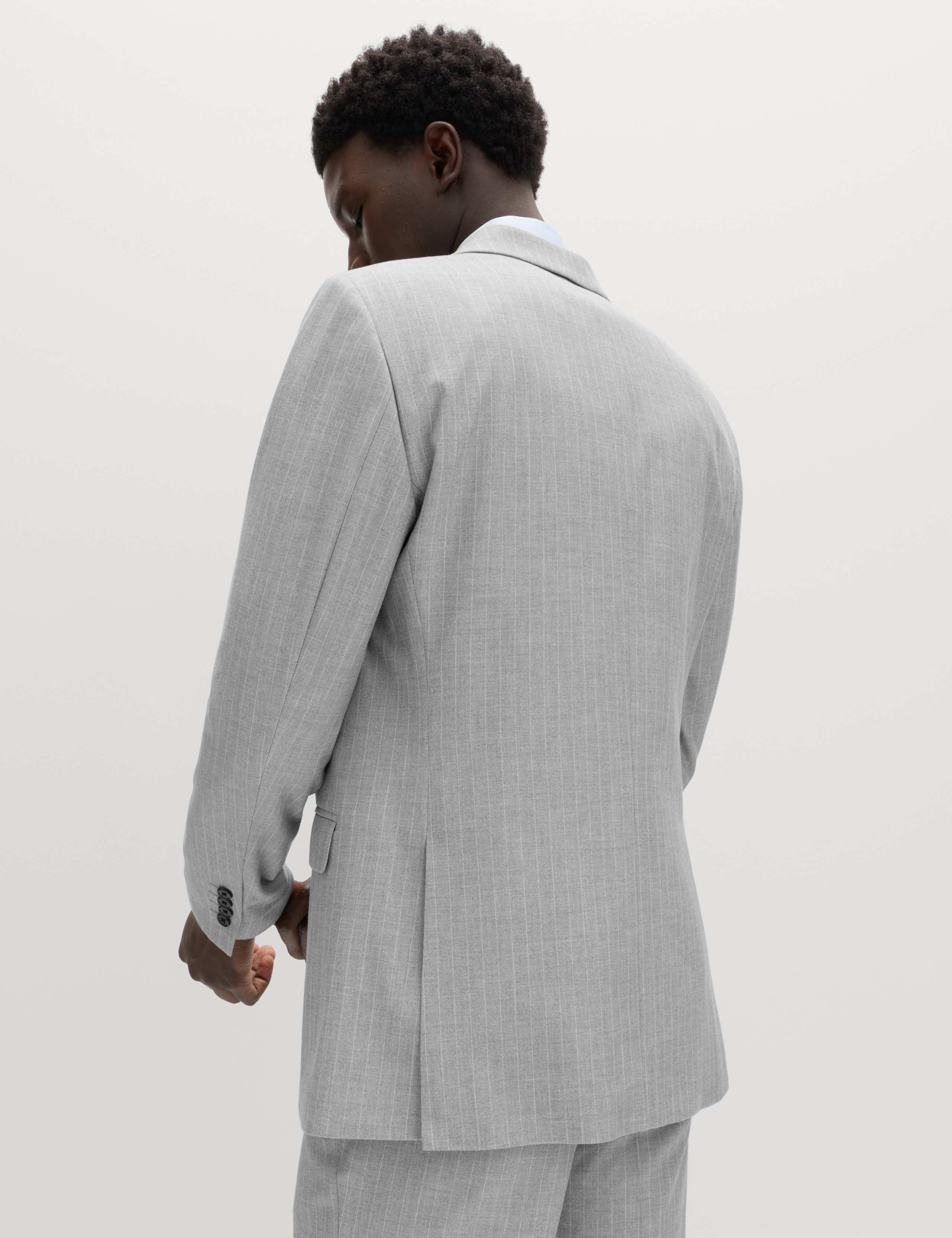 Regular Fit Pinstripe Stretch Suit Jacket 4 of 6