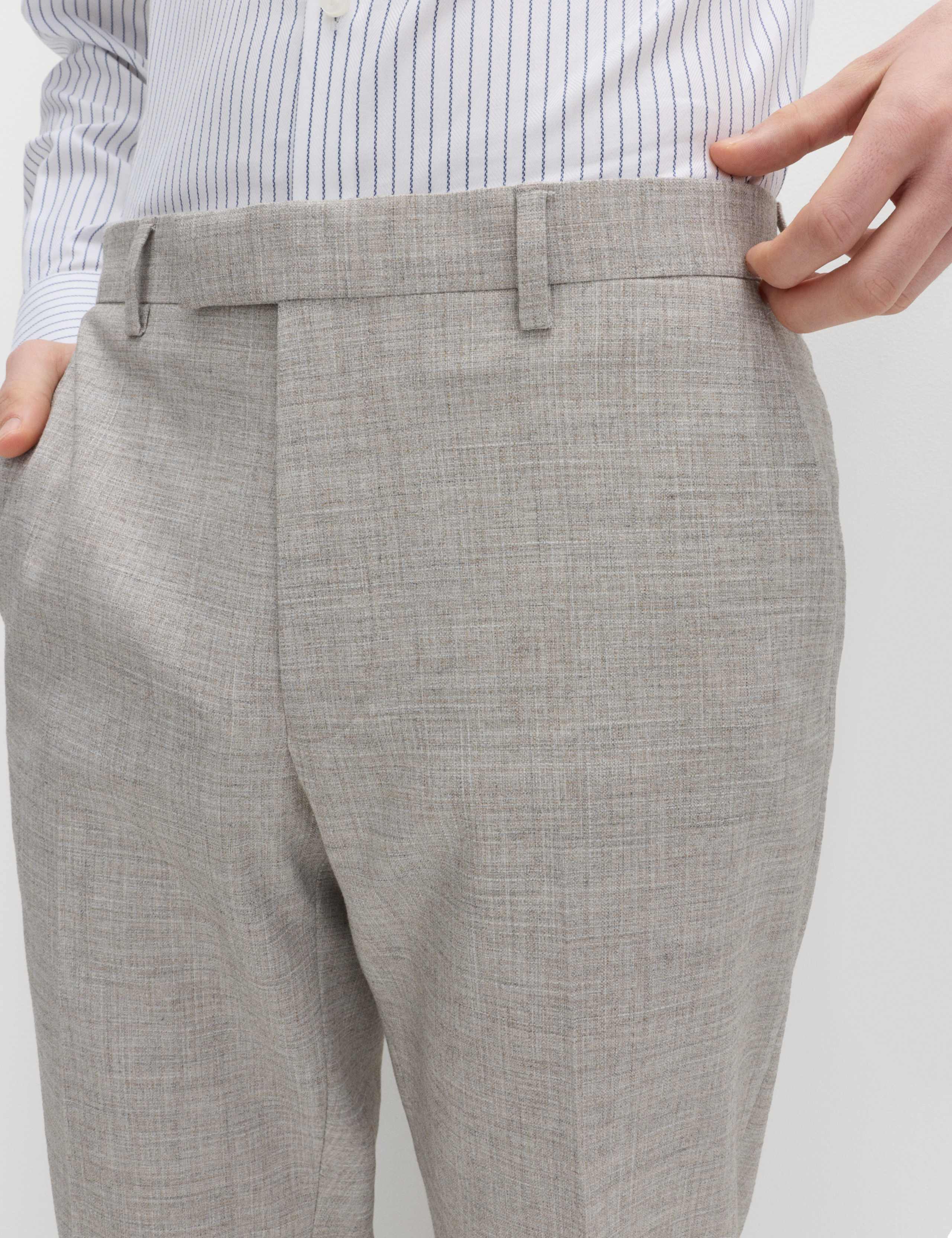 Slim Fit Textured Twill Stretch Trousers 4 of 6