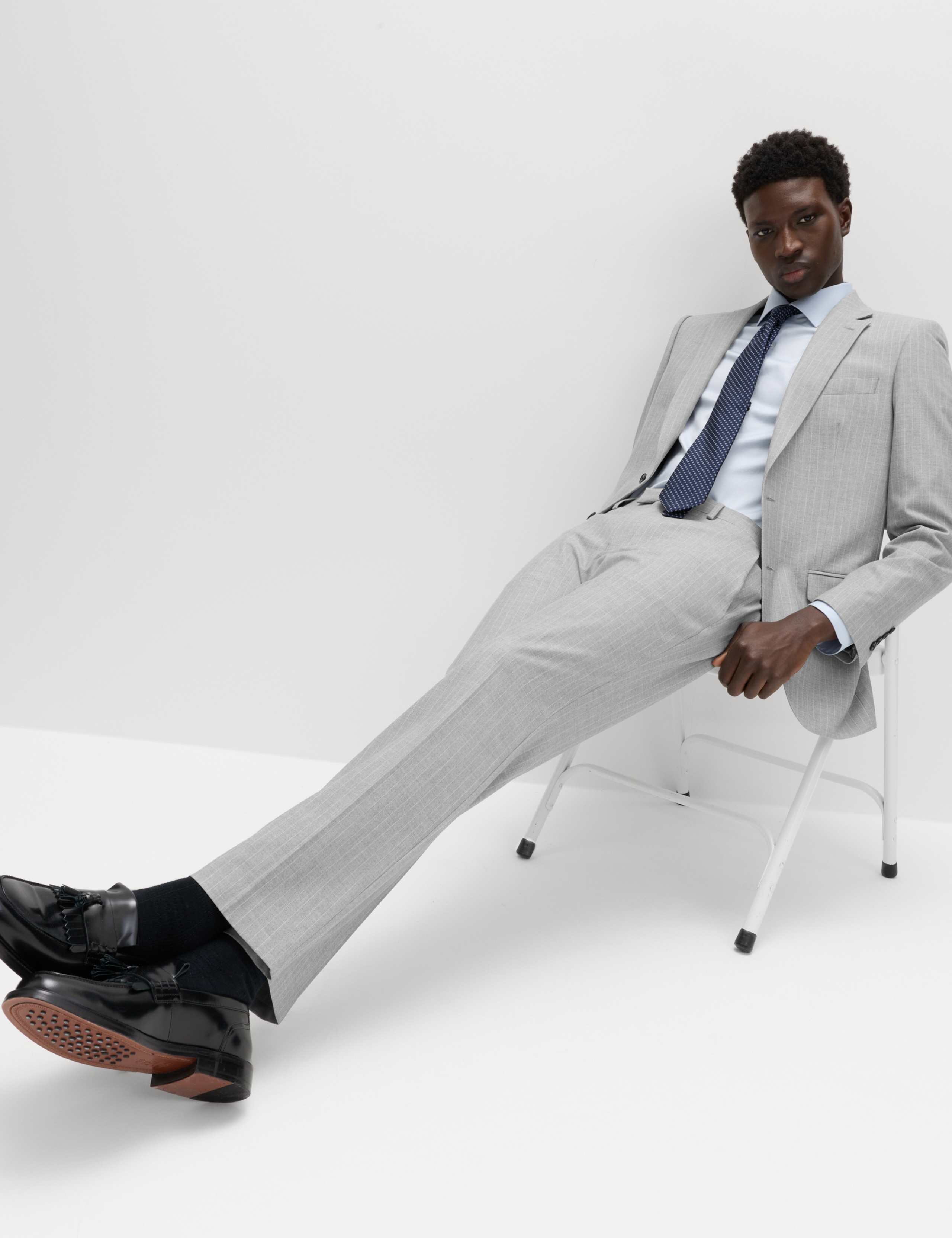 Regular Fit Pinstripe Suit Trousers 3 of 6