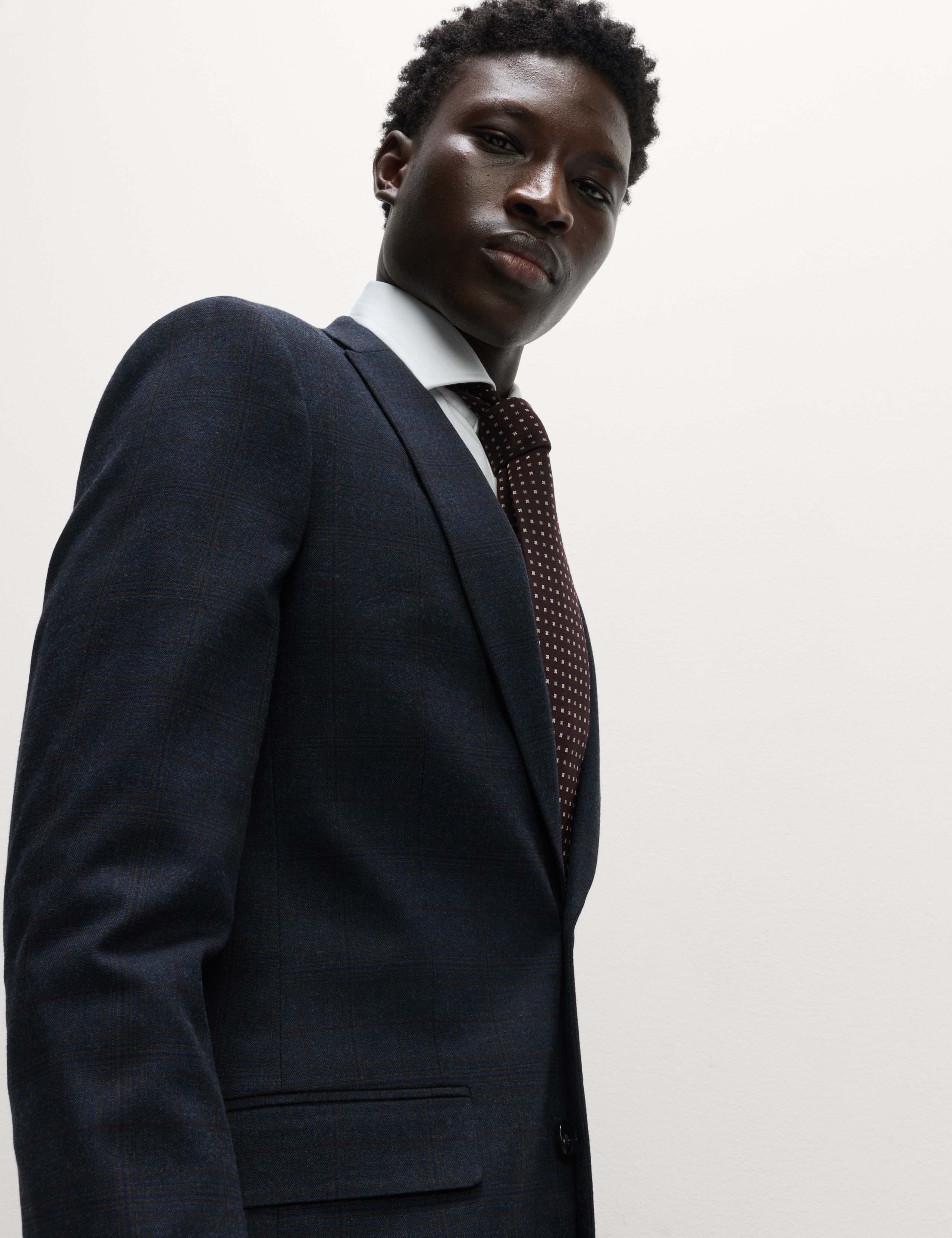Skinny Fit Check Suit Jacket 6 of 6