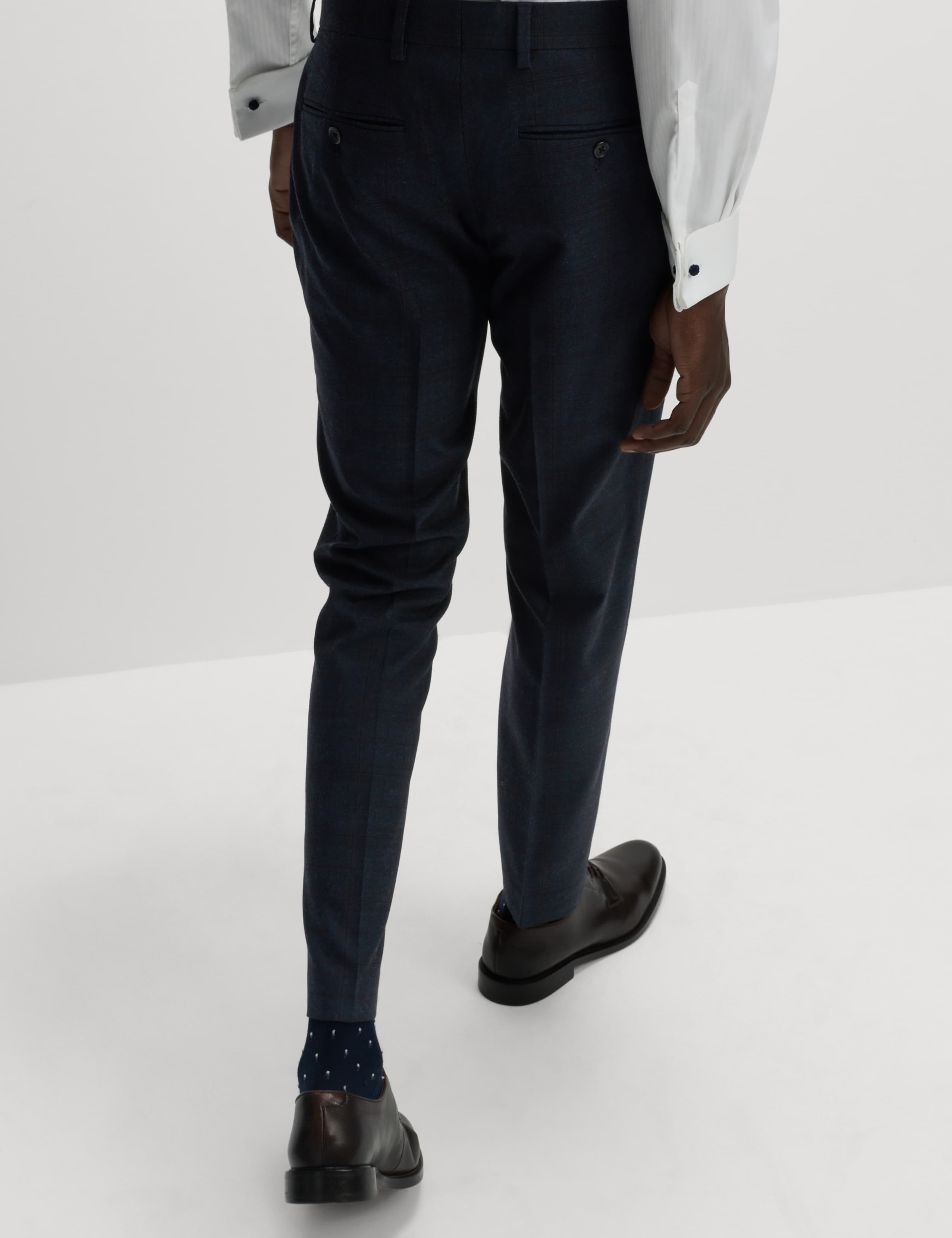 Skinny Fit Check Stretch Trousers 5 of 5