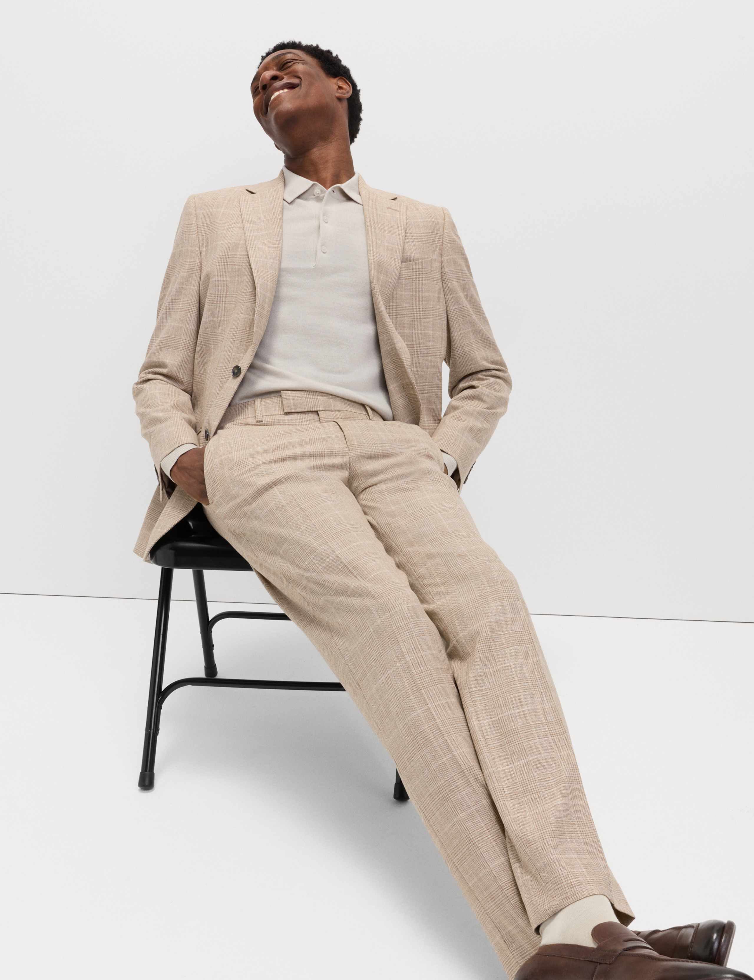 Regular Fit Check Suit Trousers 6 of 6