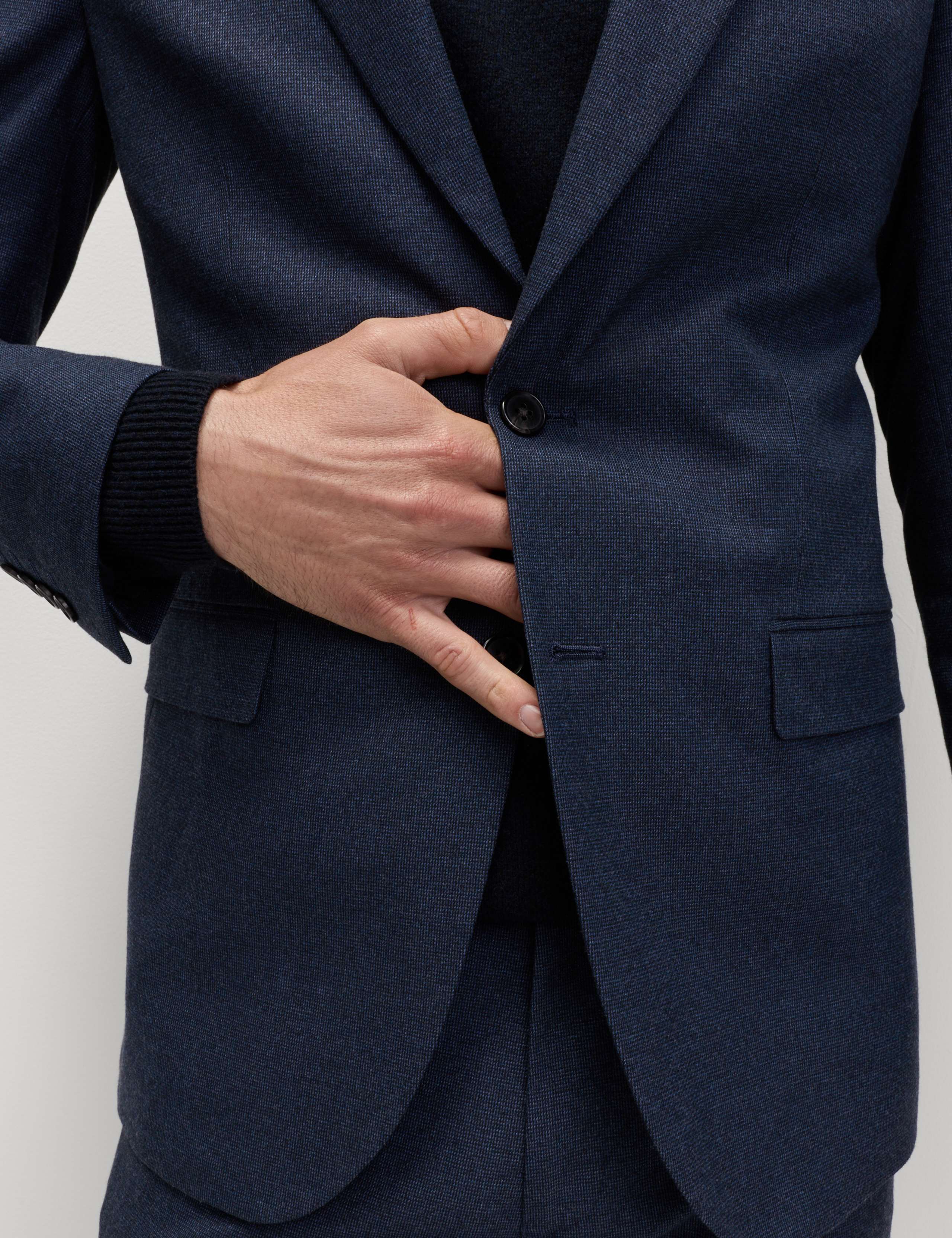 Tailored Fit Textured Stretch Suit Jacket 5 of 7