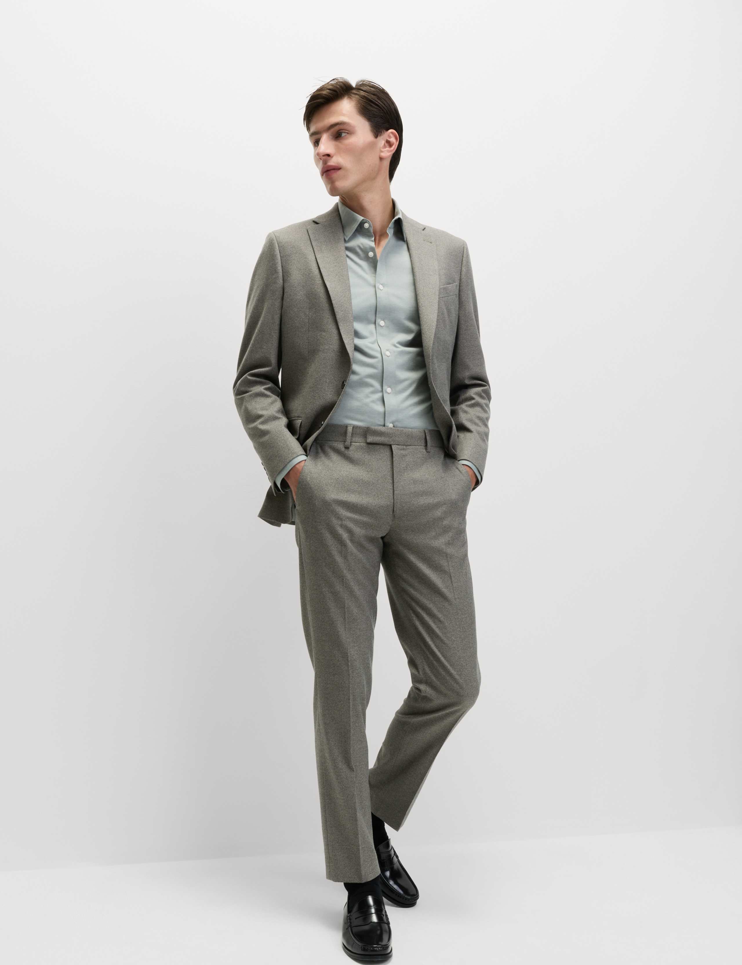 Tailored Fit Textured Stretch Suit Jacket 4 of 7