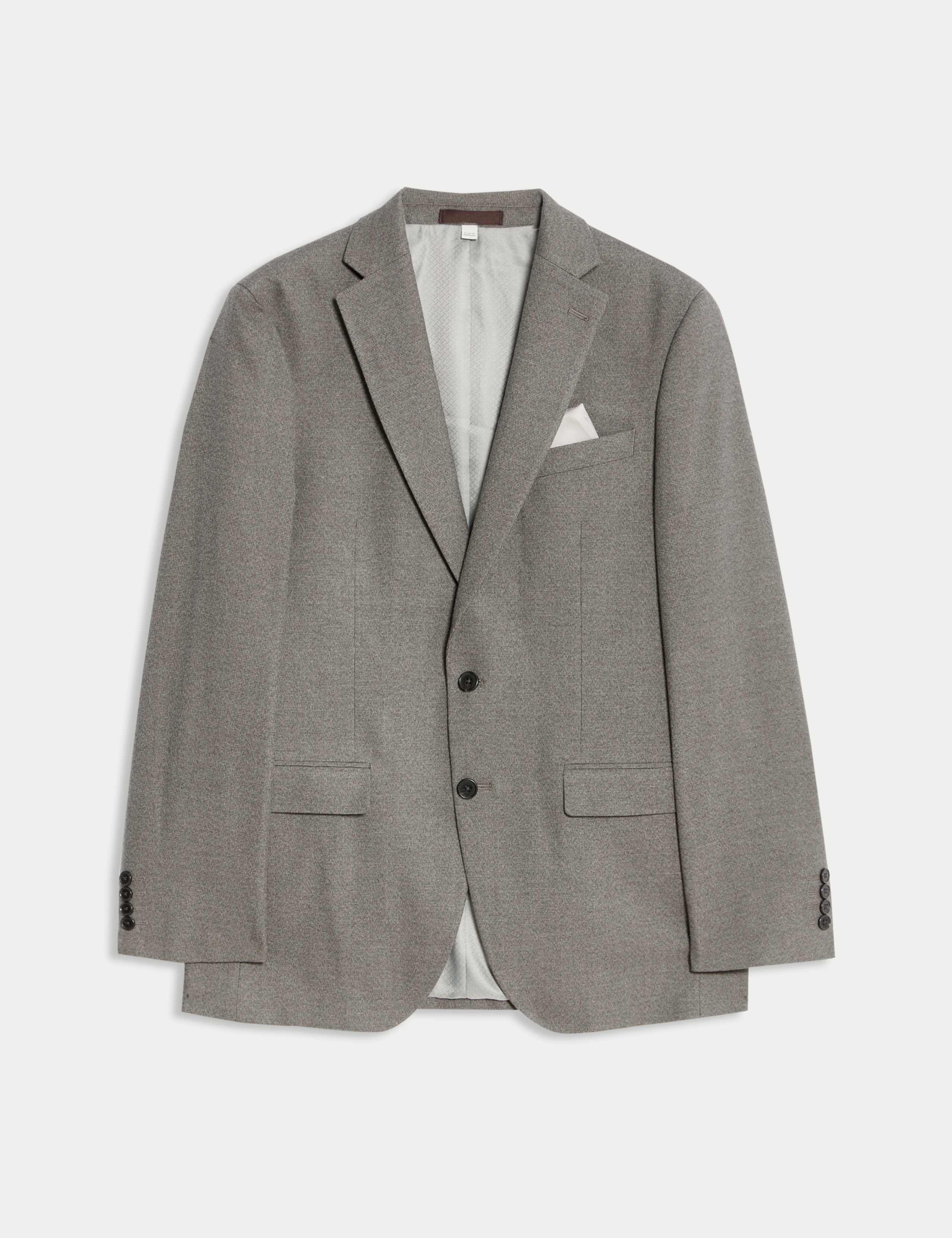Tailored Fit Textured Stretch Suit Jacket 2 of 7