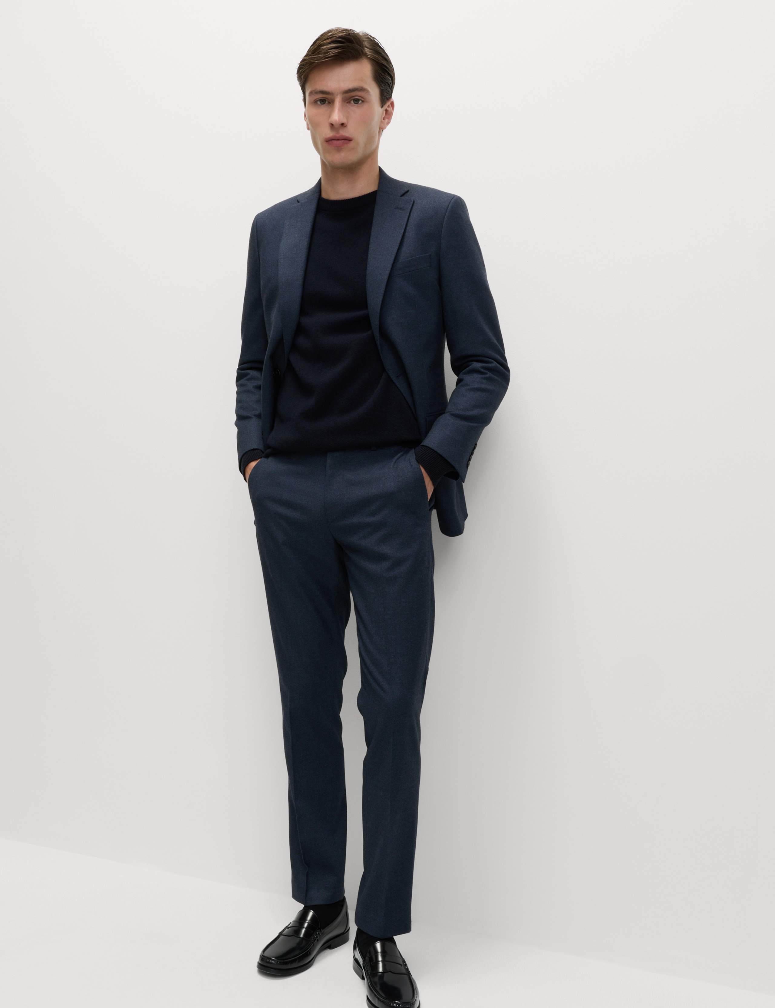 Slim Fit Flat Front Trousers 7 of 7