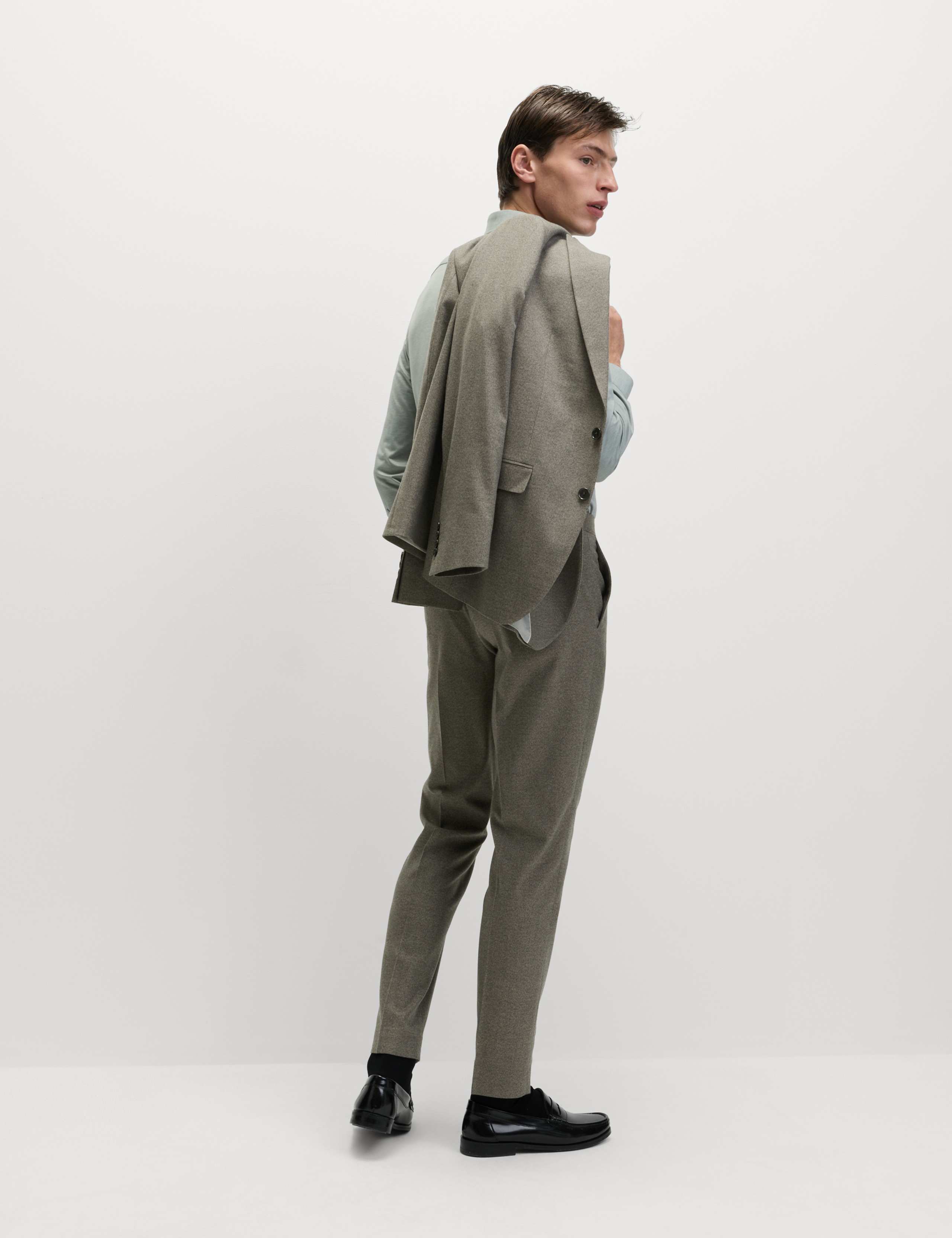 Slim Fit Flat Front Trousers 6 of 6