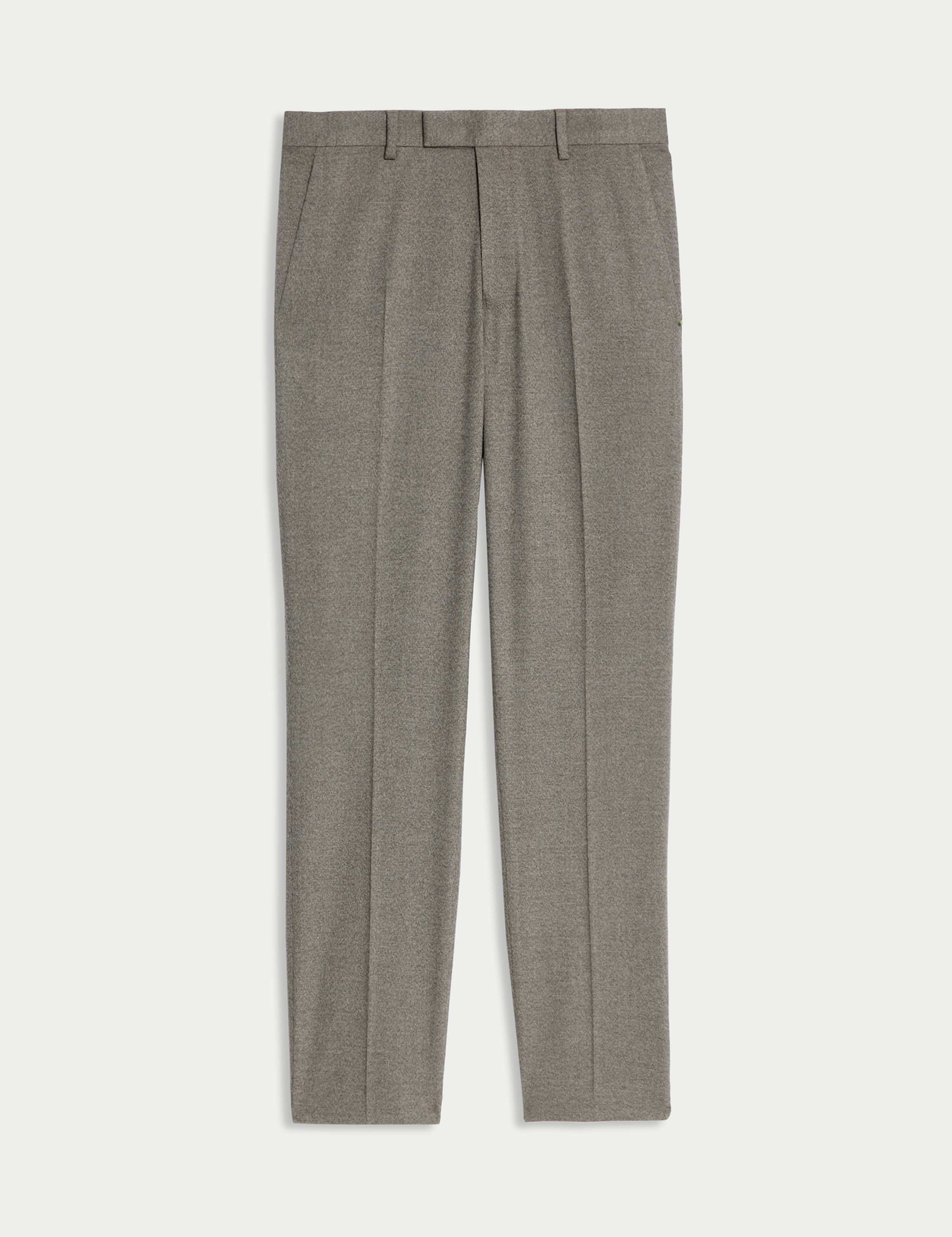 Slim Fit Flat Front Trousers 2 of 6