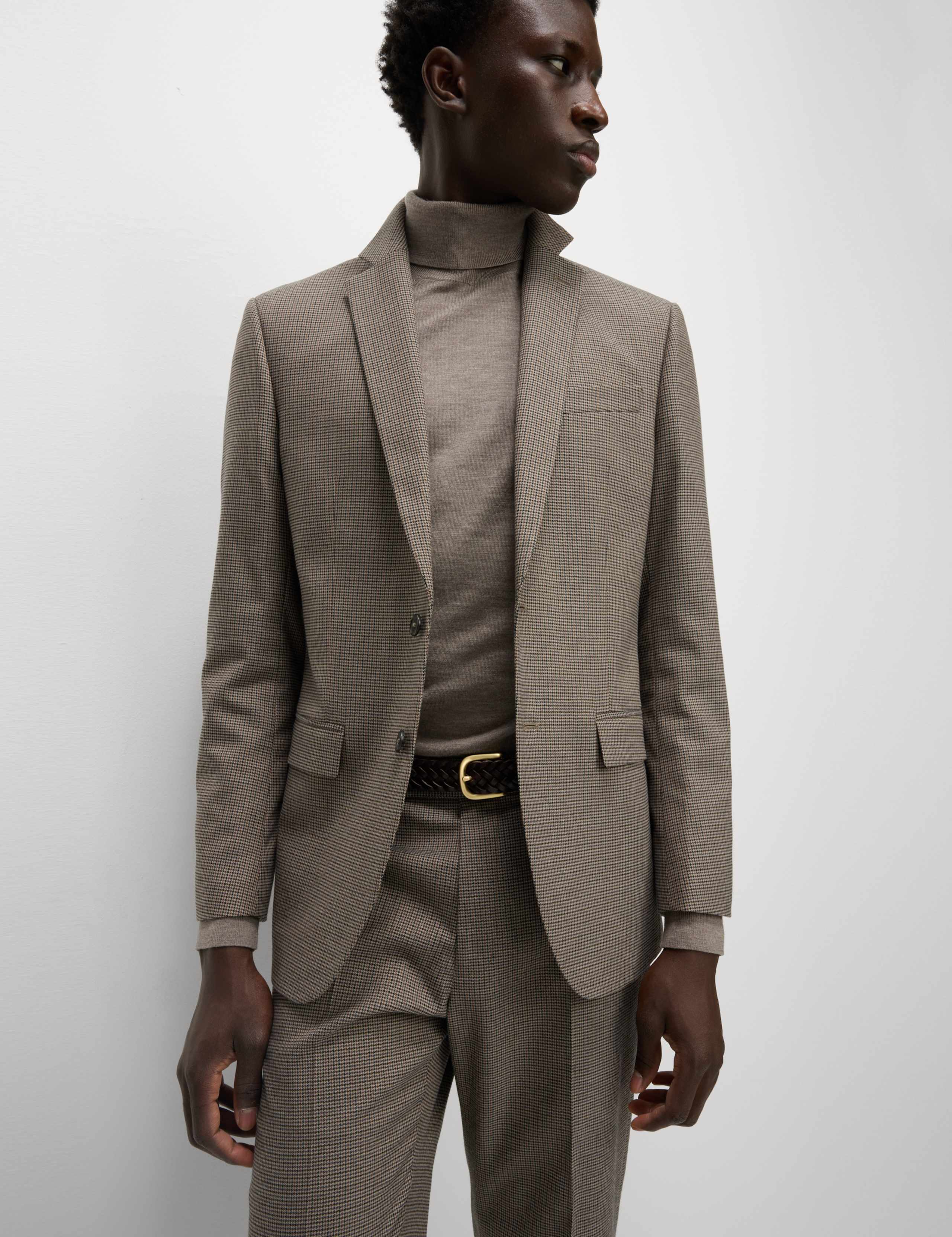 Regular Fit Puppytooth Suit Jacket 7 of 8
