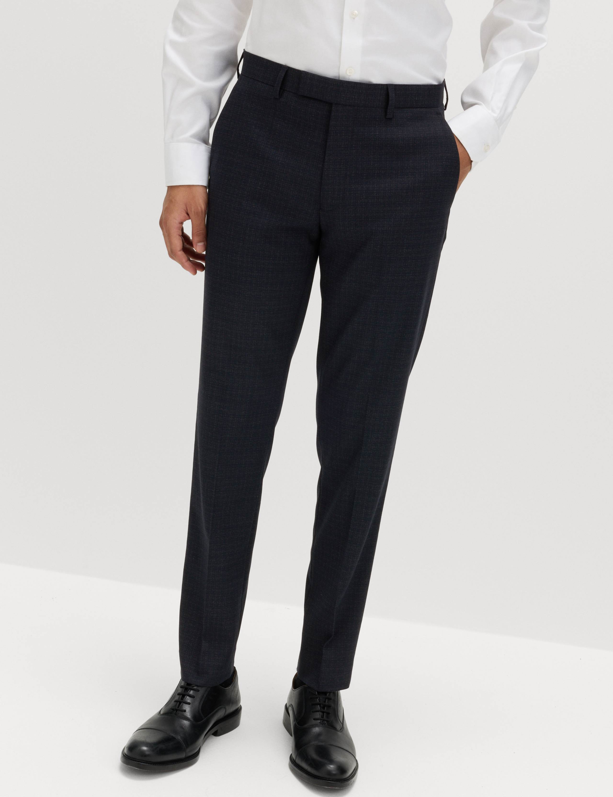 Slim Fit Textured Stretch Trousers 1 of 5
