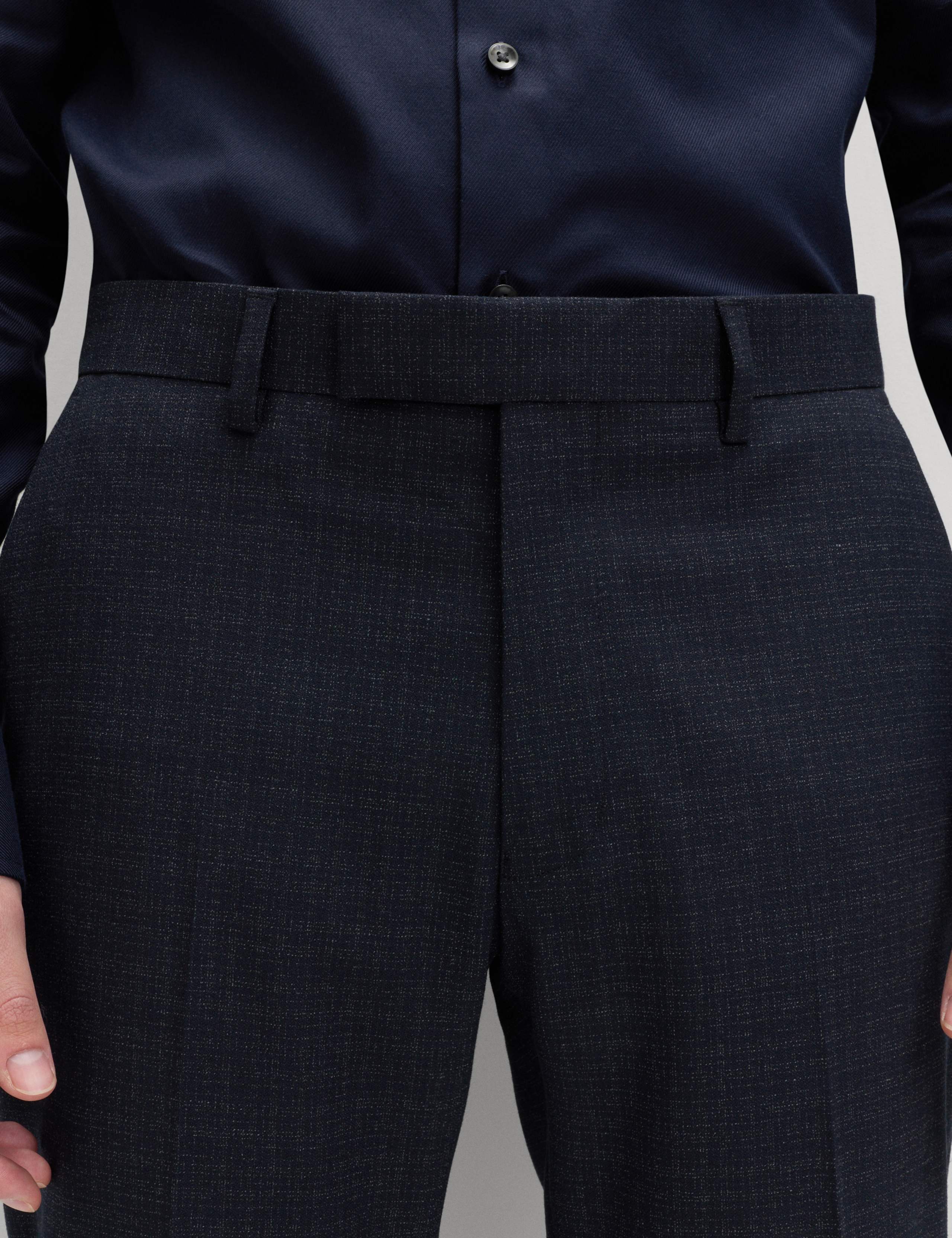 Skinny Fit Textured Stretch Suit Trousers 4 of 6