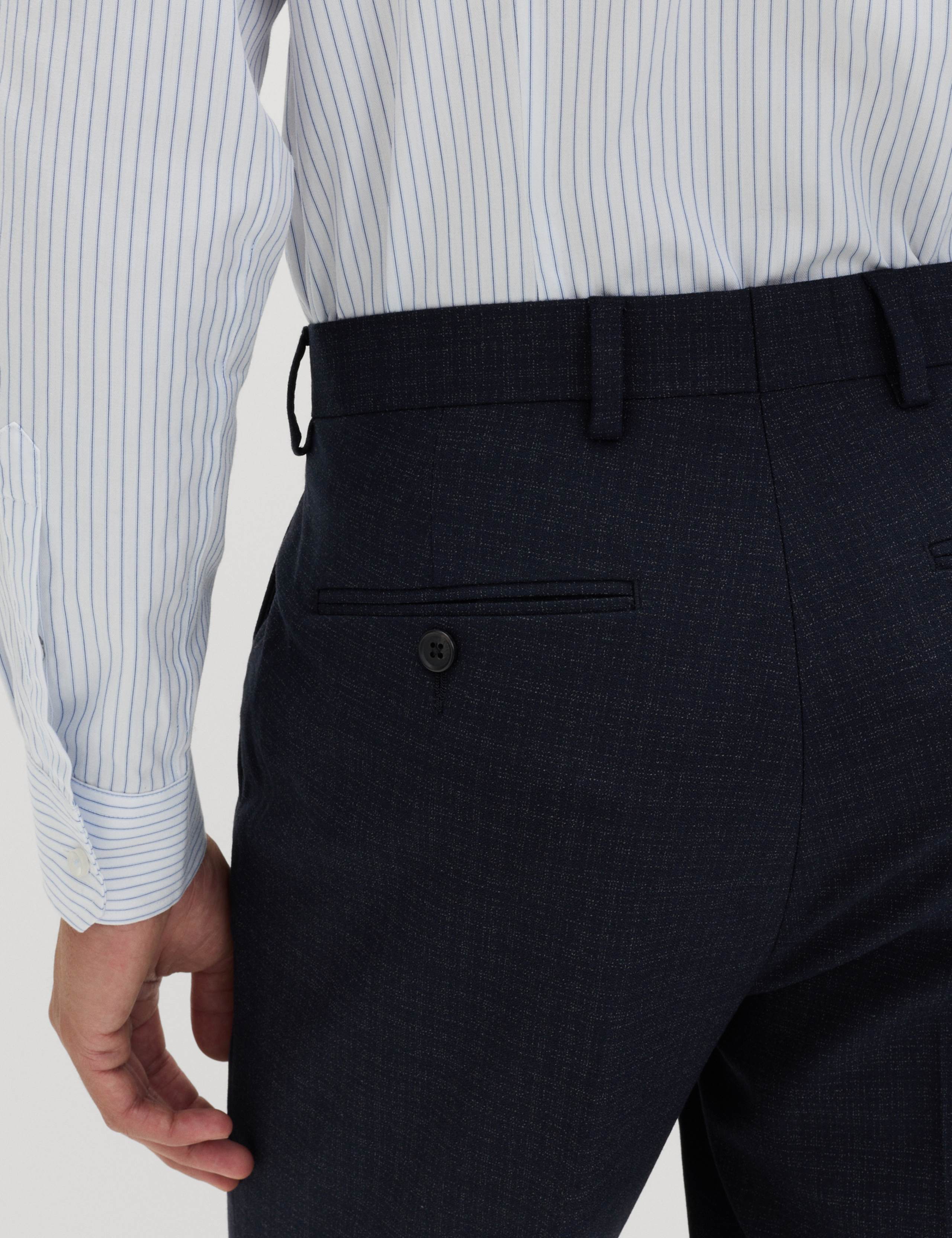 Regular Fit Textured Stretch Suit Trousers 6 of 6