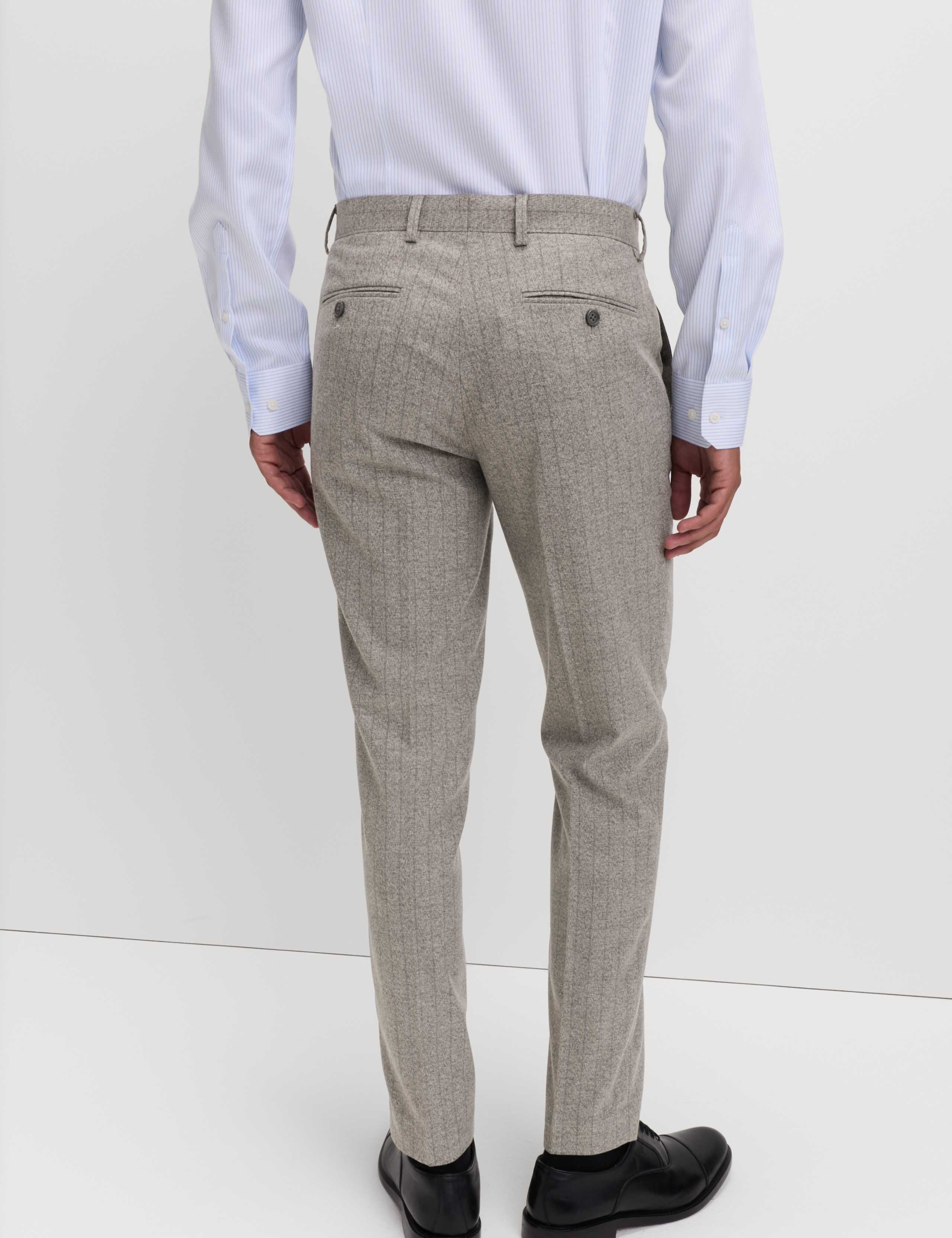 Slim Fit Pinstripe Stretch Trousers 6 of 6