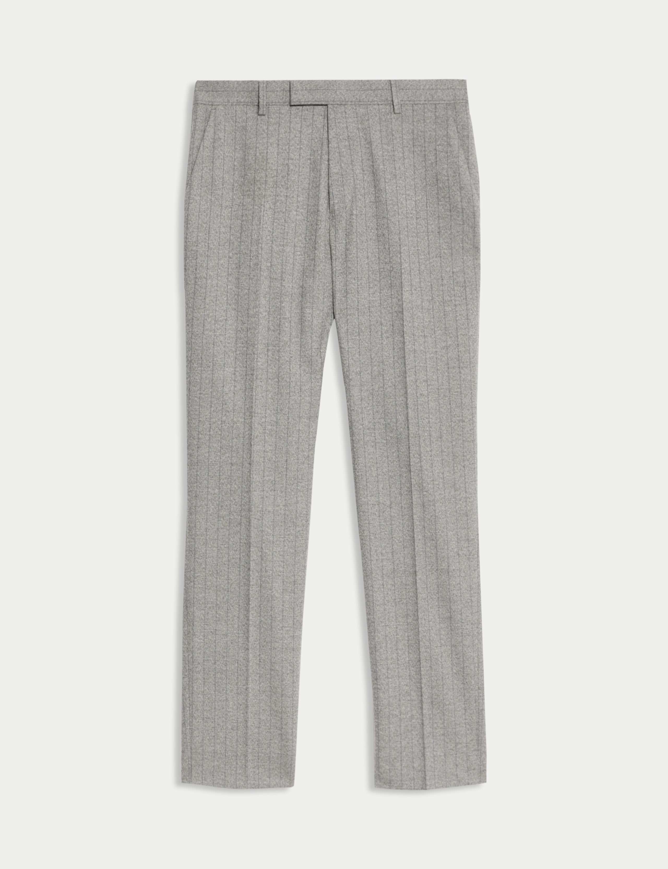Slim Fit Pinstripe Stretch Trousers 2 of 6