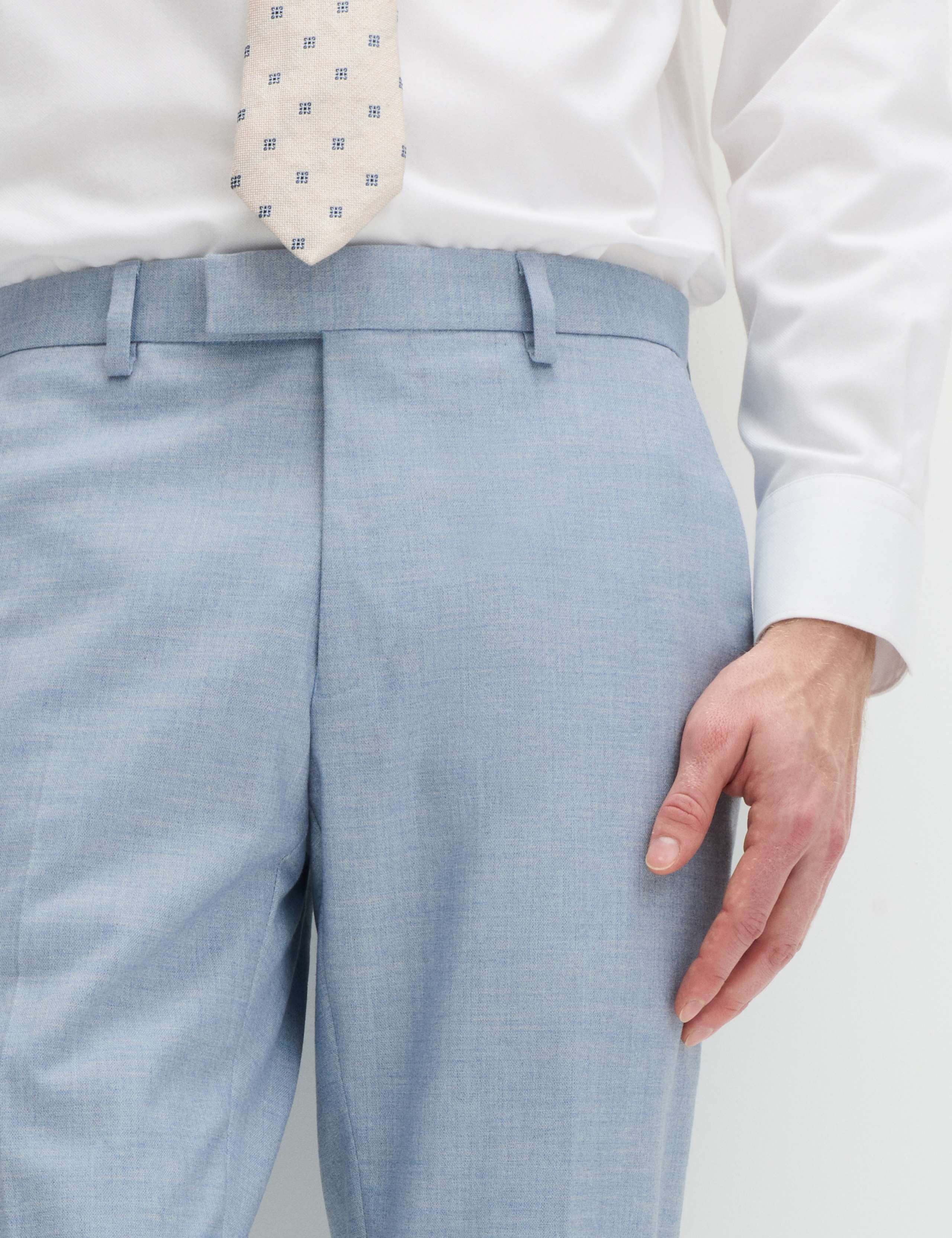 Slim Fit Textured Stretch Trousers 4 of 6