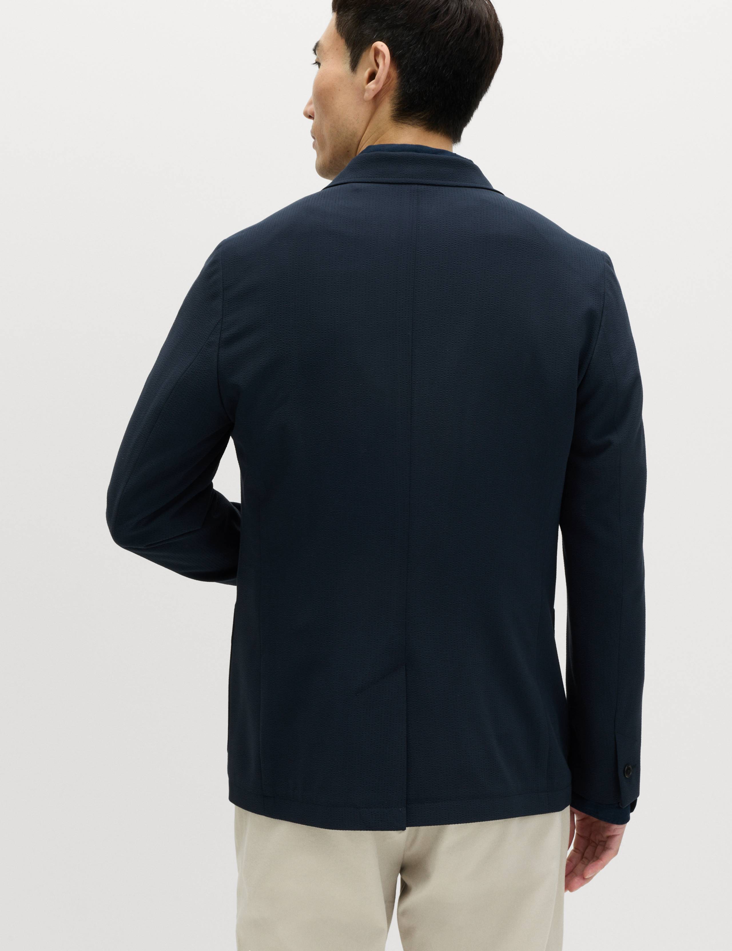 Tailored Fit Seersucker Stretch Suit Jacket 4 of 6