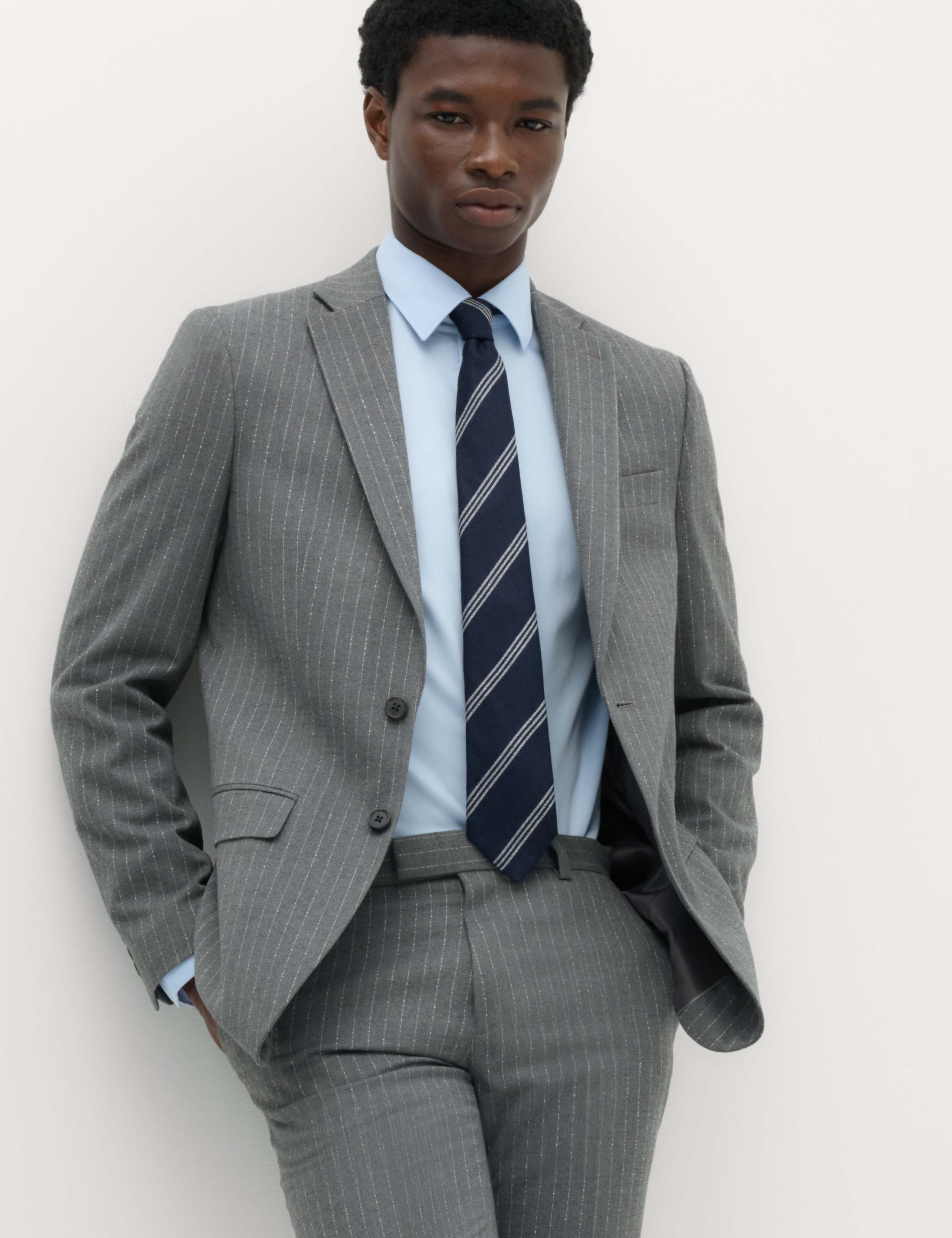 Slim Fit Pin Stripe Stretch Suit Jacket 1 of 6