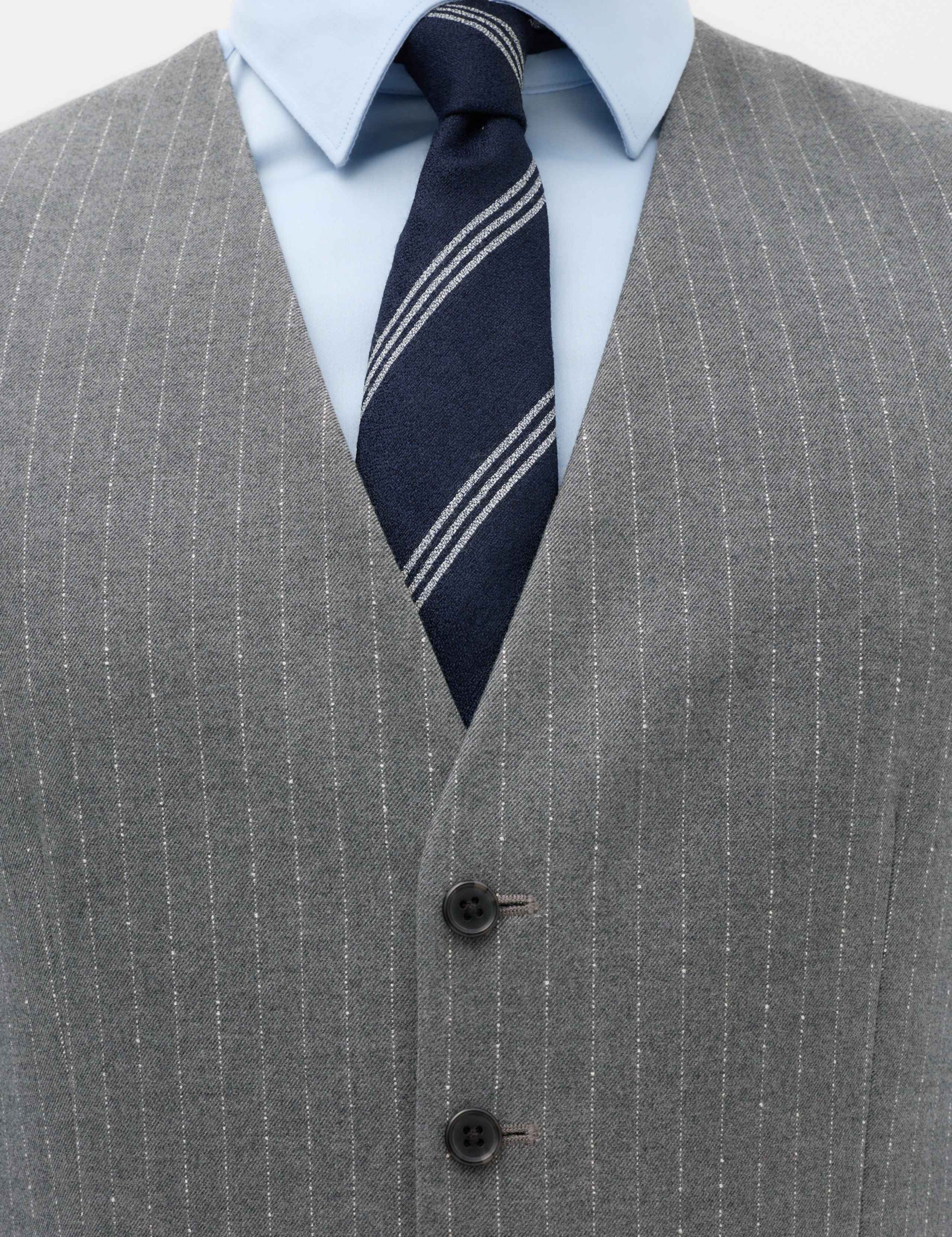 Pin Stripe Stretch Suit Waistcoat 3 of 5