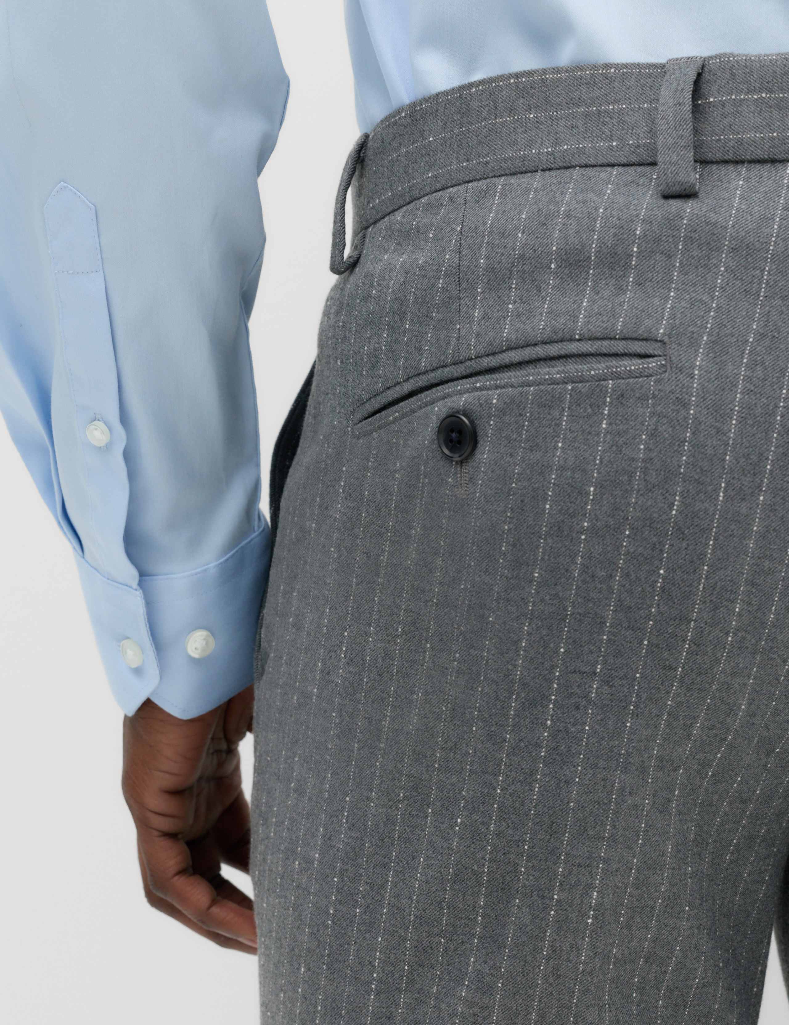 Slim Fit Pin Stripe Suit Trousers 4 of 6