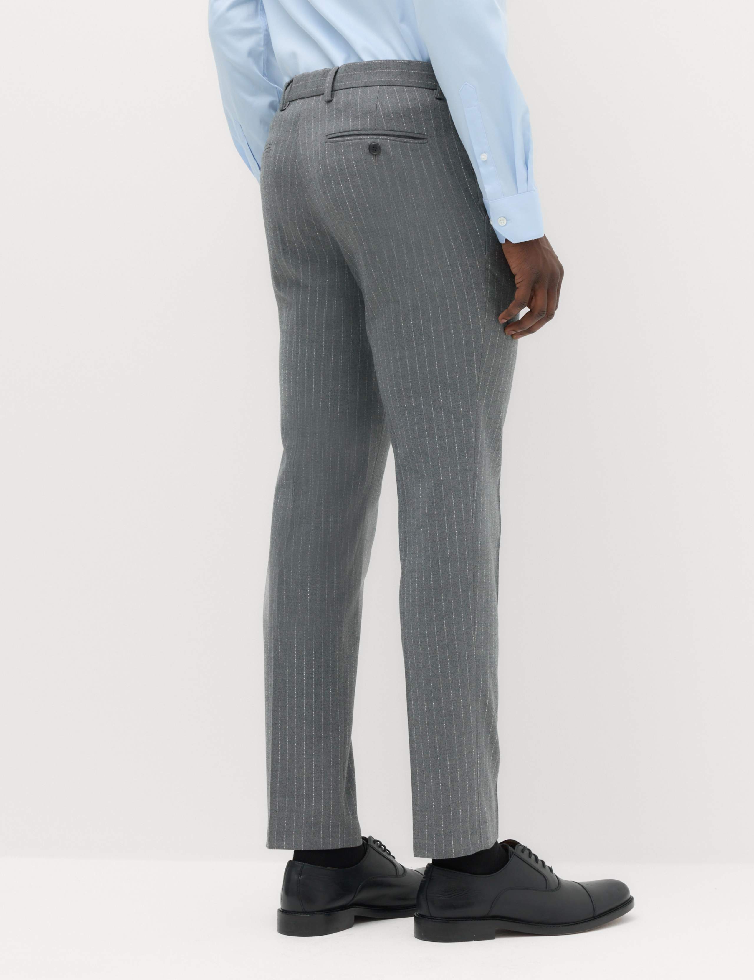 Slim Fit Pin Stripe Suit Trousers 5 of 6