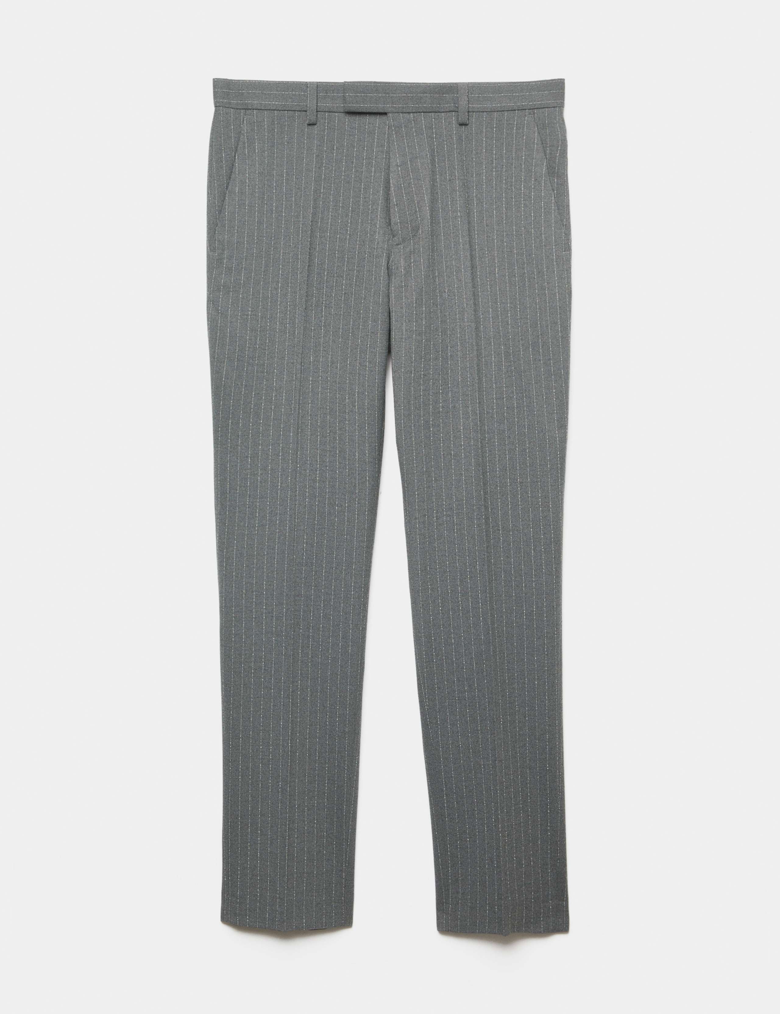 Slim Fit Pin Stripe Suit Trousers 2 of 6