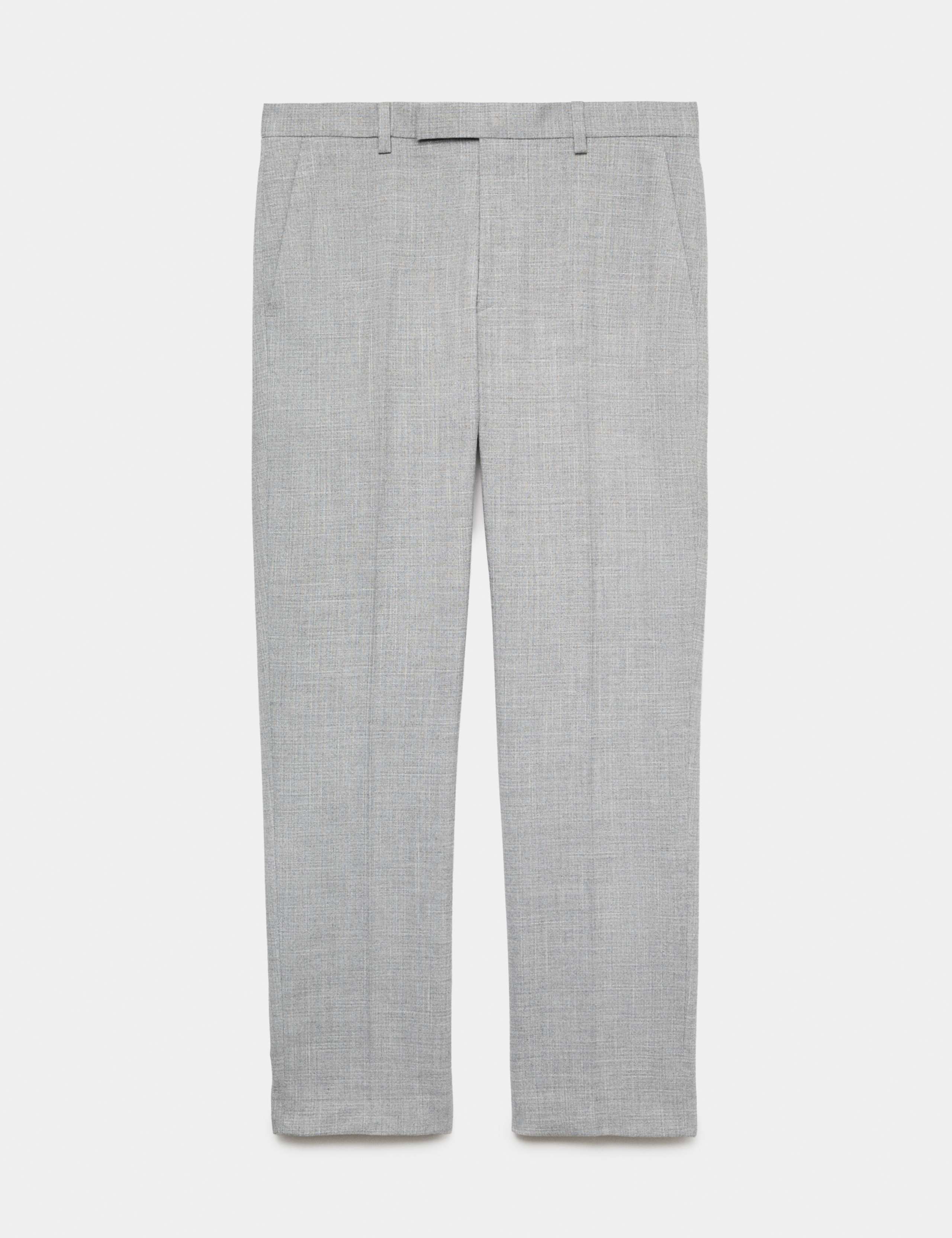 Regular Fit Textured Stretch Suit Trousers 2 of 7