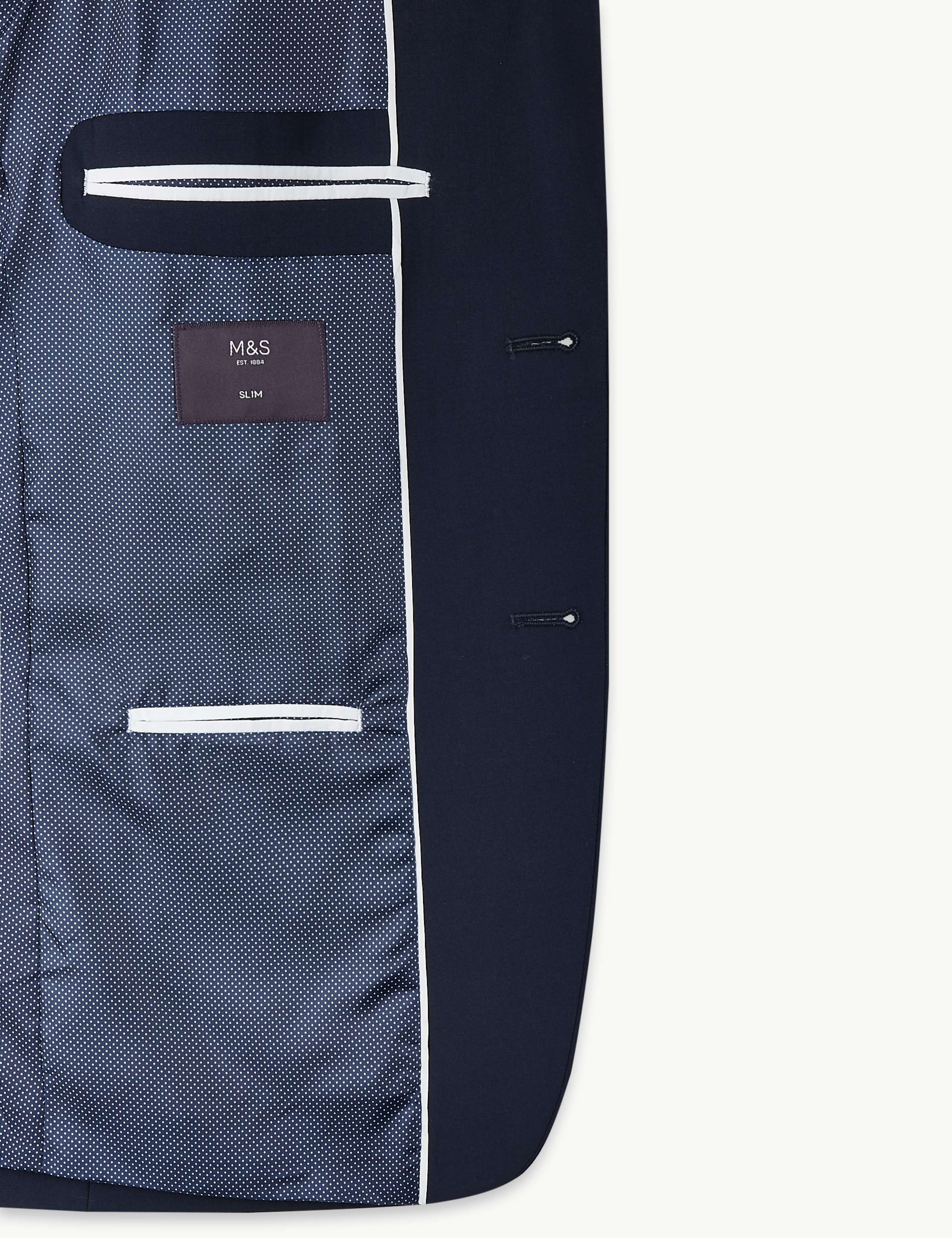 The Ultimate Navy Slim Fit Suit Jacket 10 of 11