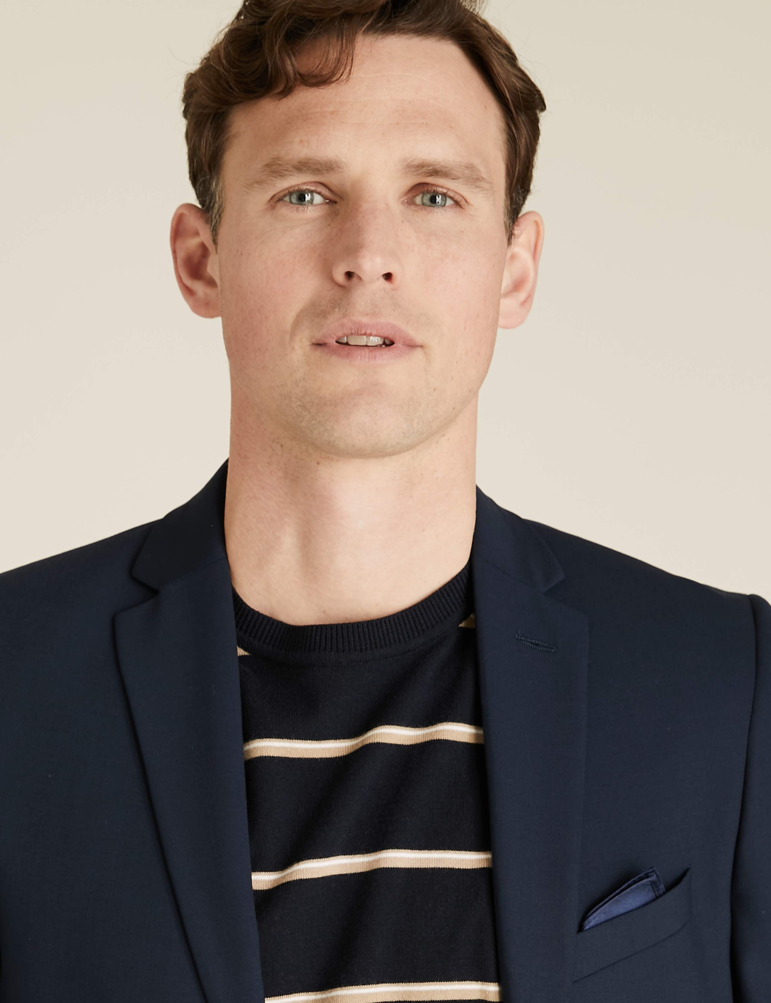 The Ultimate Navy Tailored Fit Suit Jacket 4 of 10