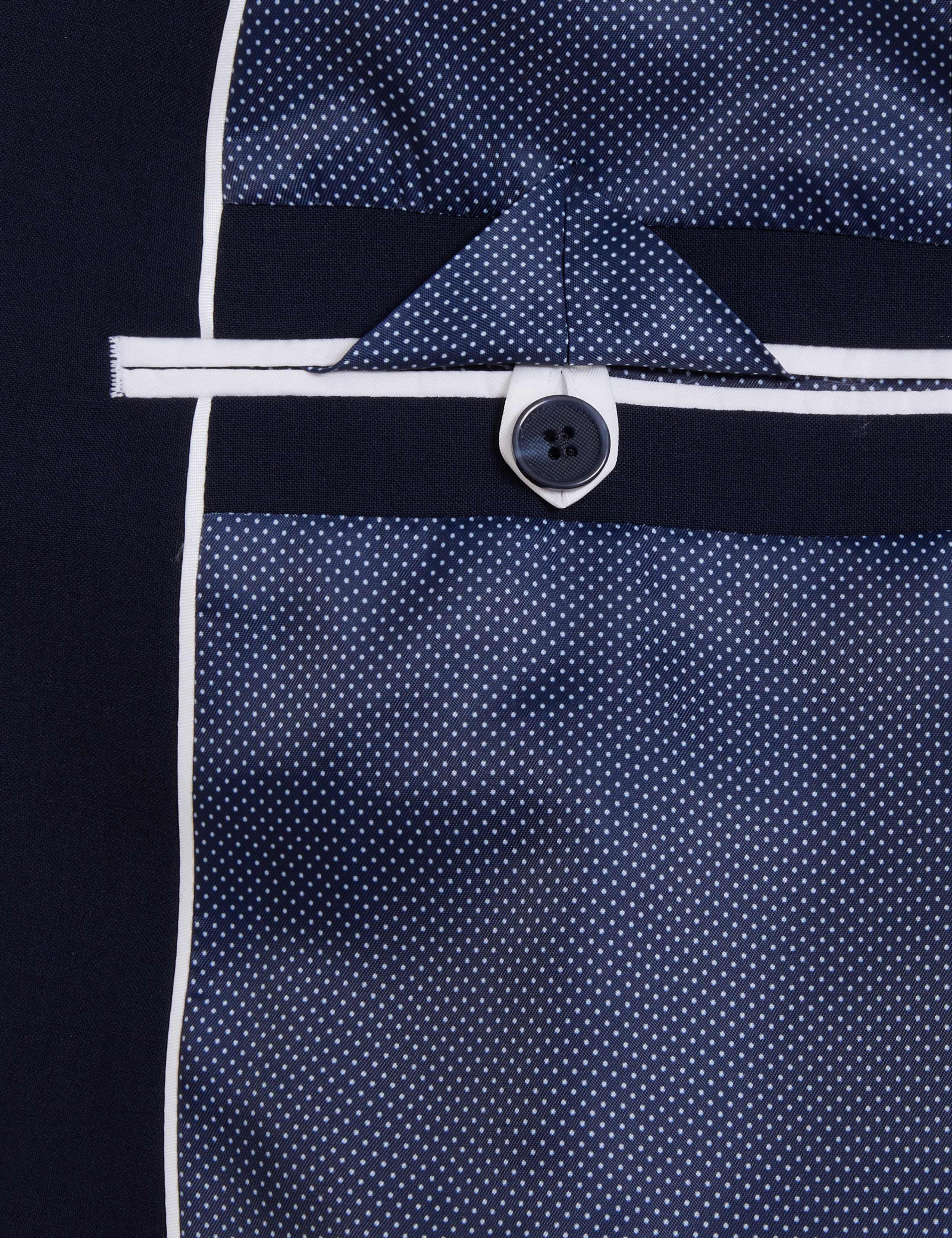 The Ultimate Navy Tailored Fit Suit Jacket 10 of 10