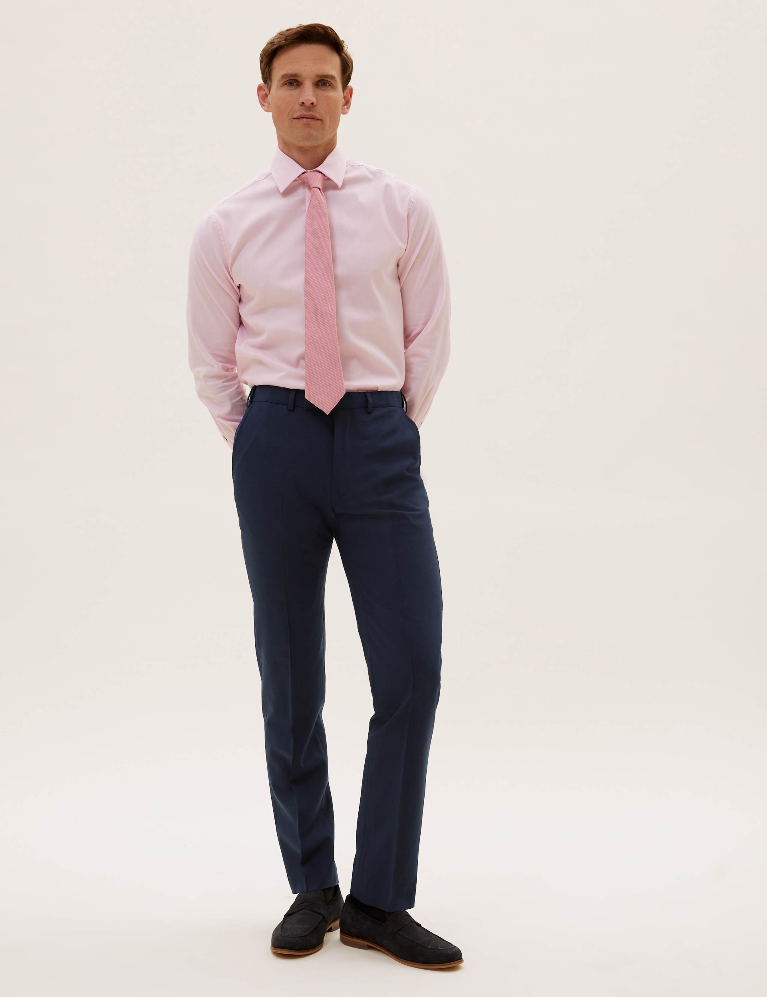 The Ultimate Navy Slim Fit Suit Trousers 1 of 8
