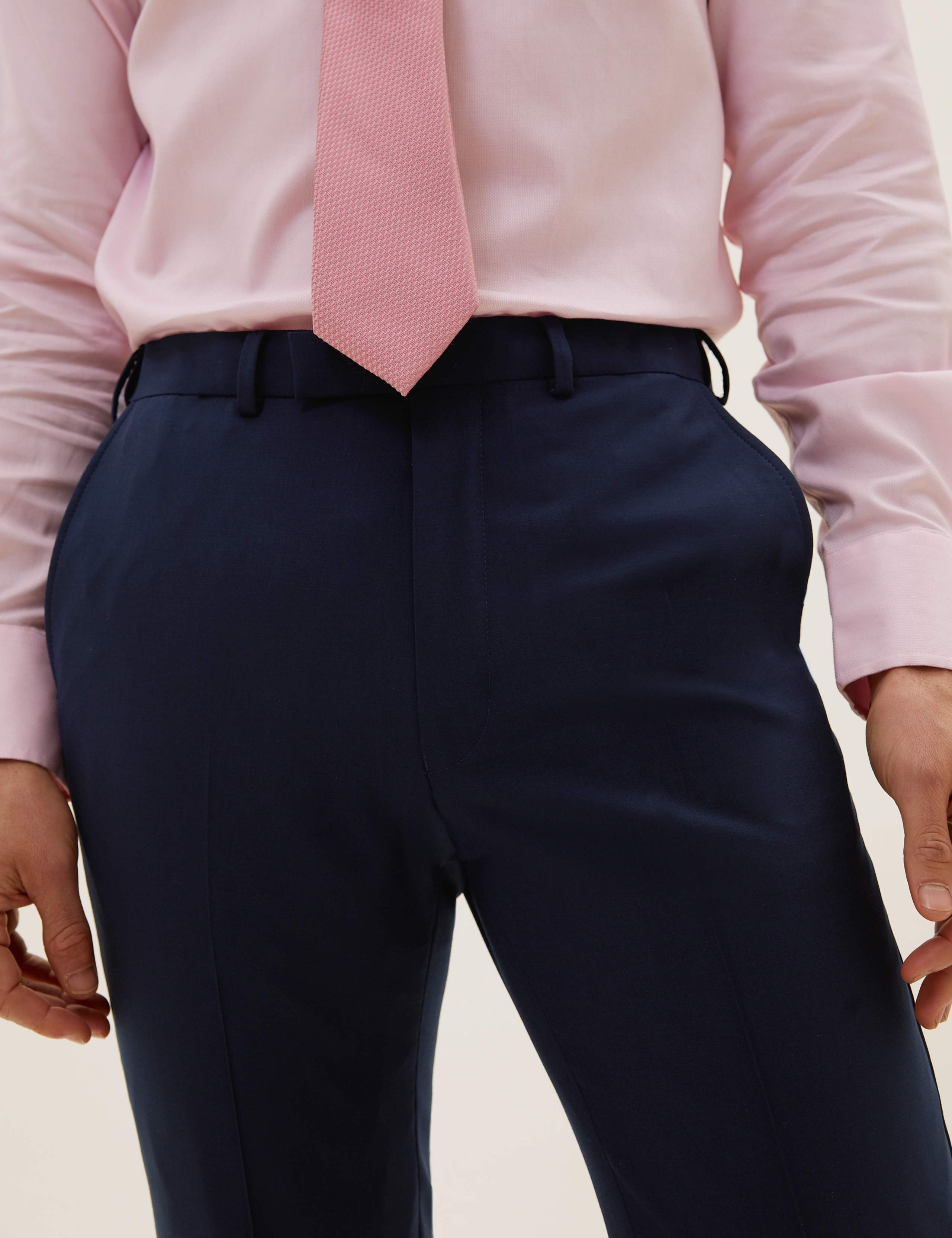 The Ultimate Navy Slim Fit Suit Trousers 3 of 8