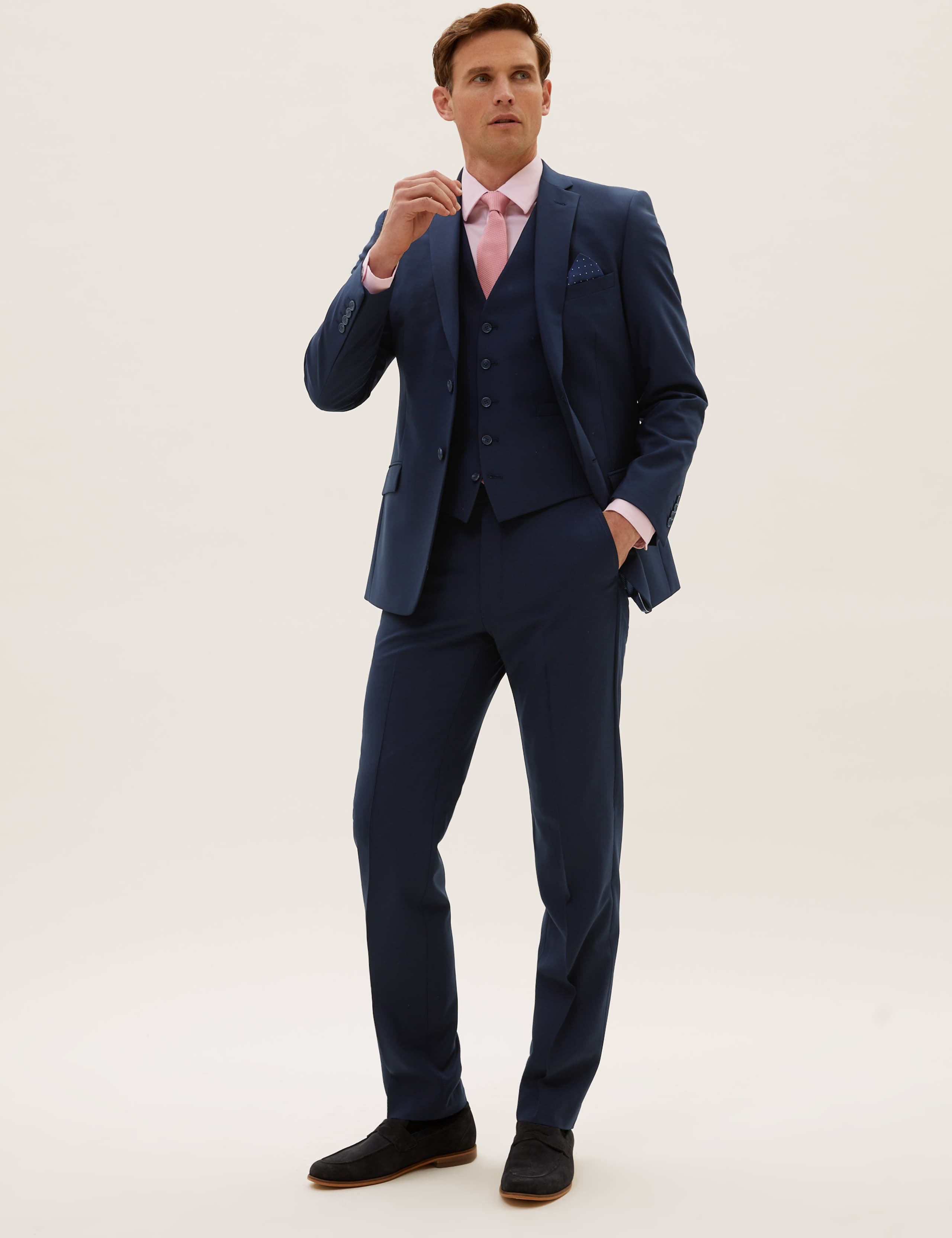 The Ultimate Navy Slim Fit Suit Trousers 5 of 8