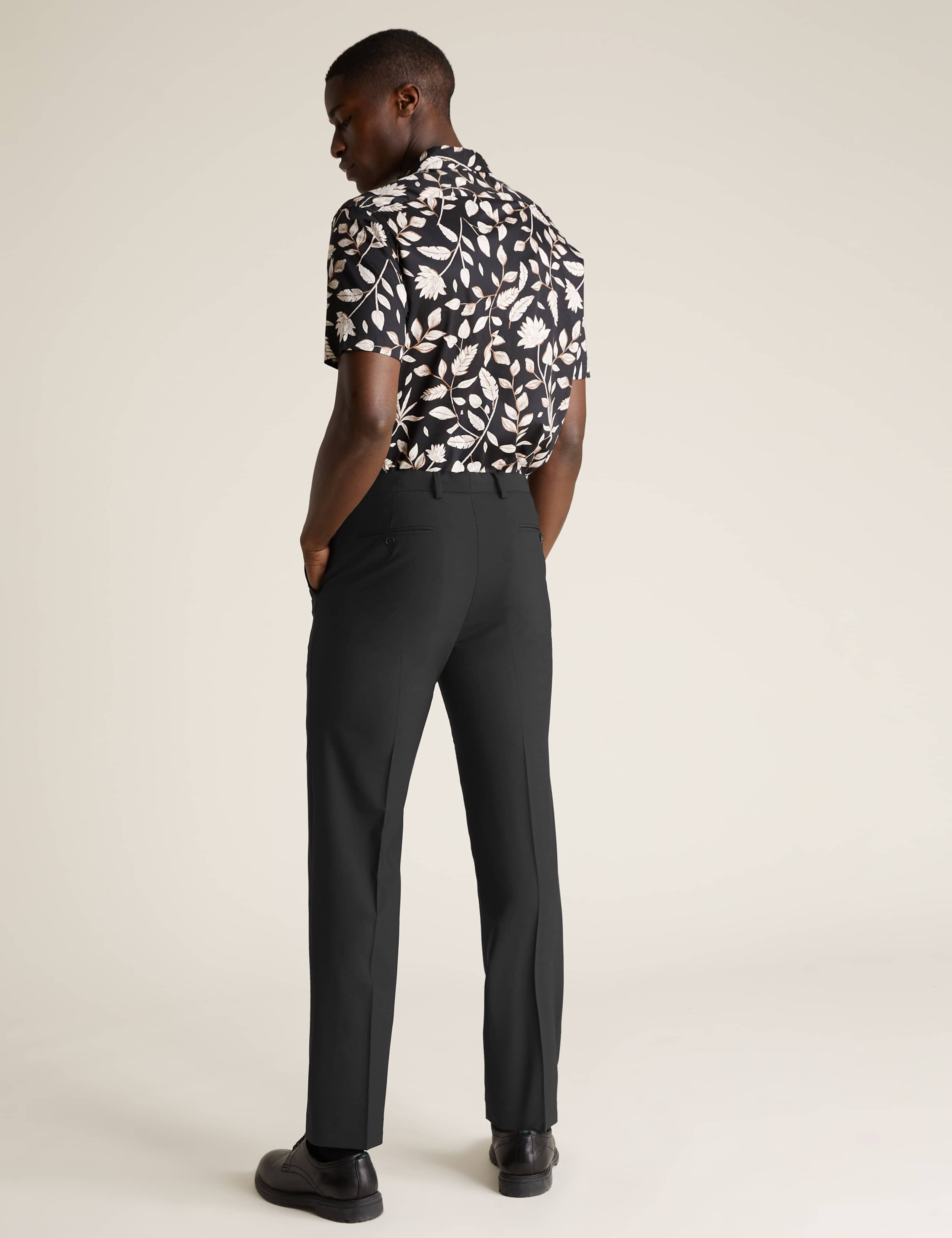 Big & Tall Black Regular Fit Suit Trousers 5 of 7