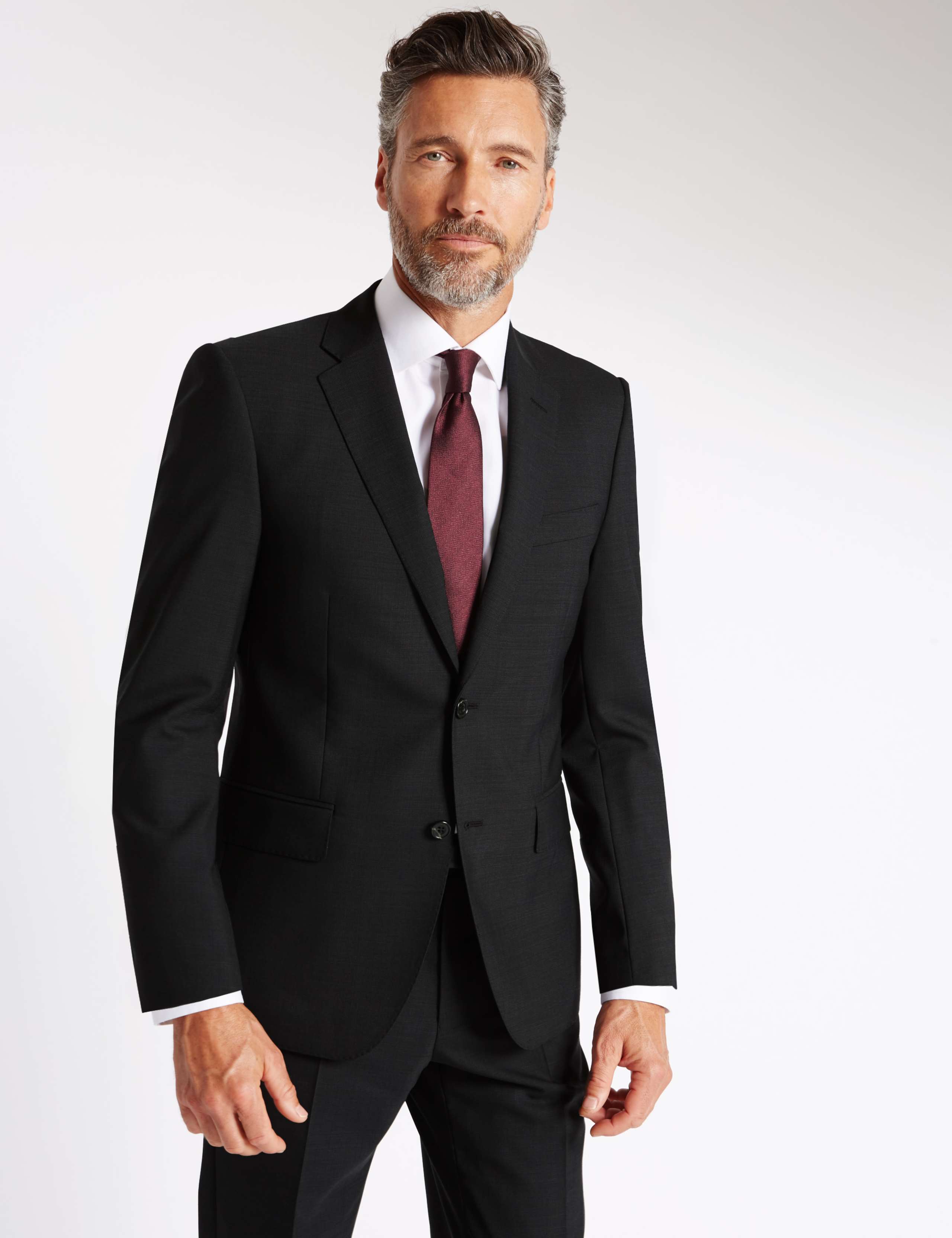 Charcoal Tailored Fit Wool Jacket 3 of 8