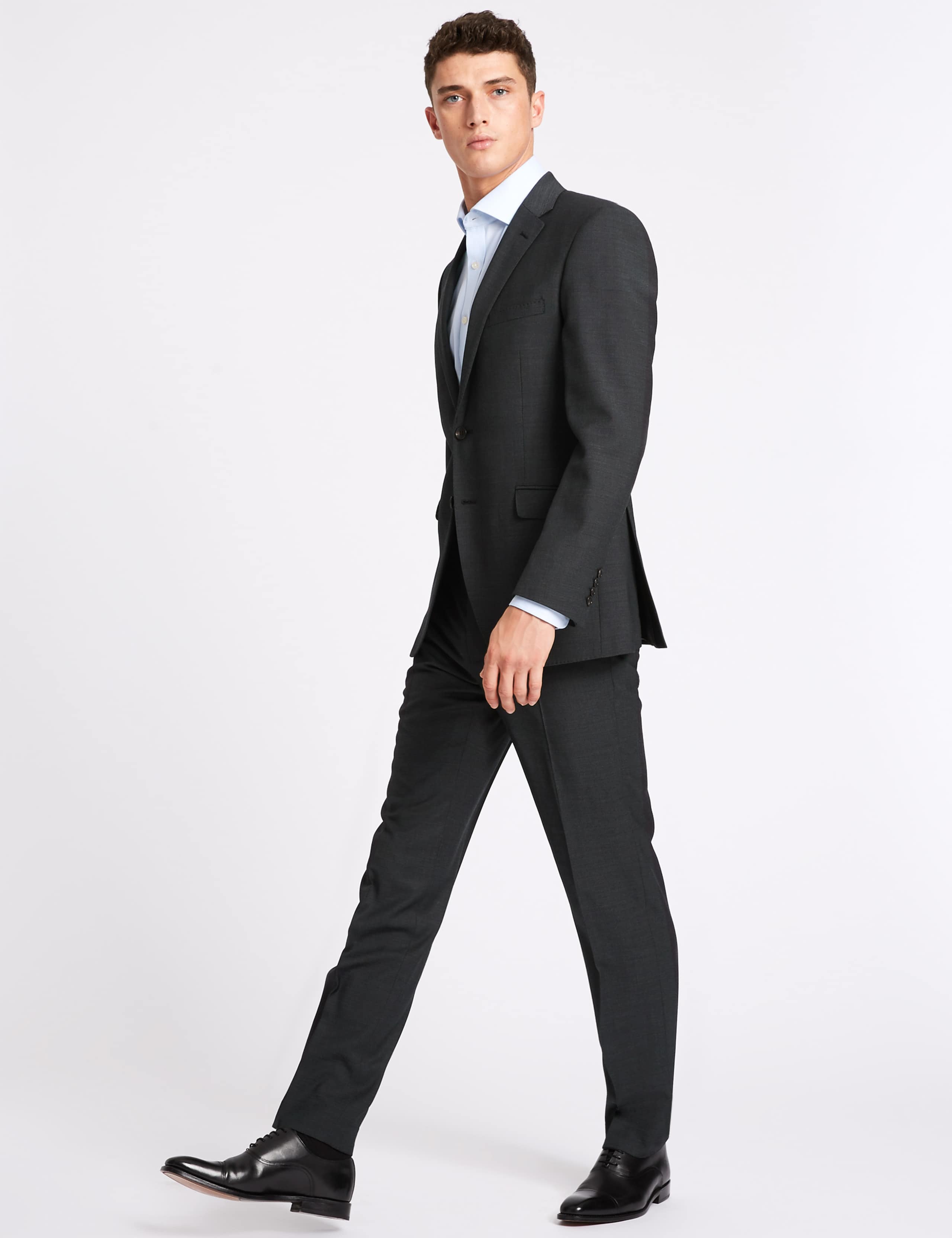 Charcoal Tailored Fit Wool Jacket 1 of 9